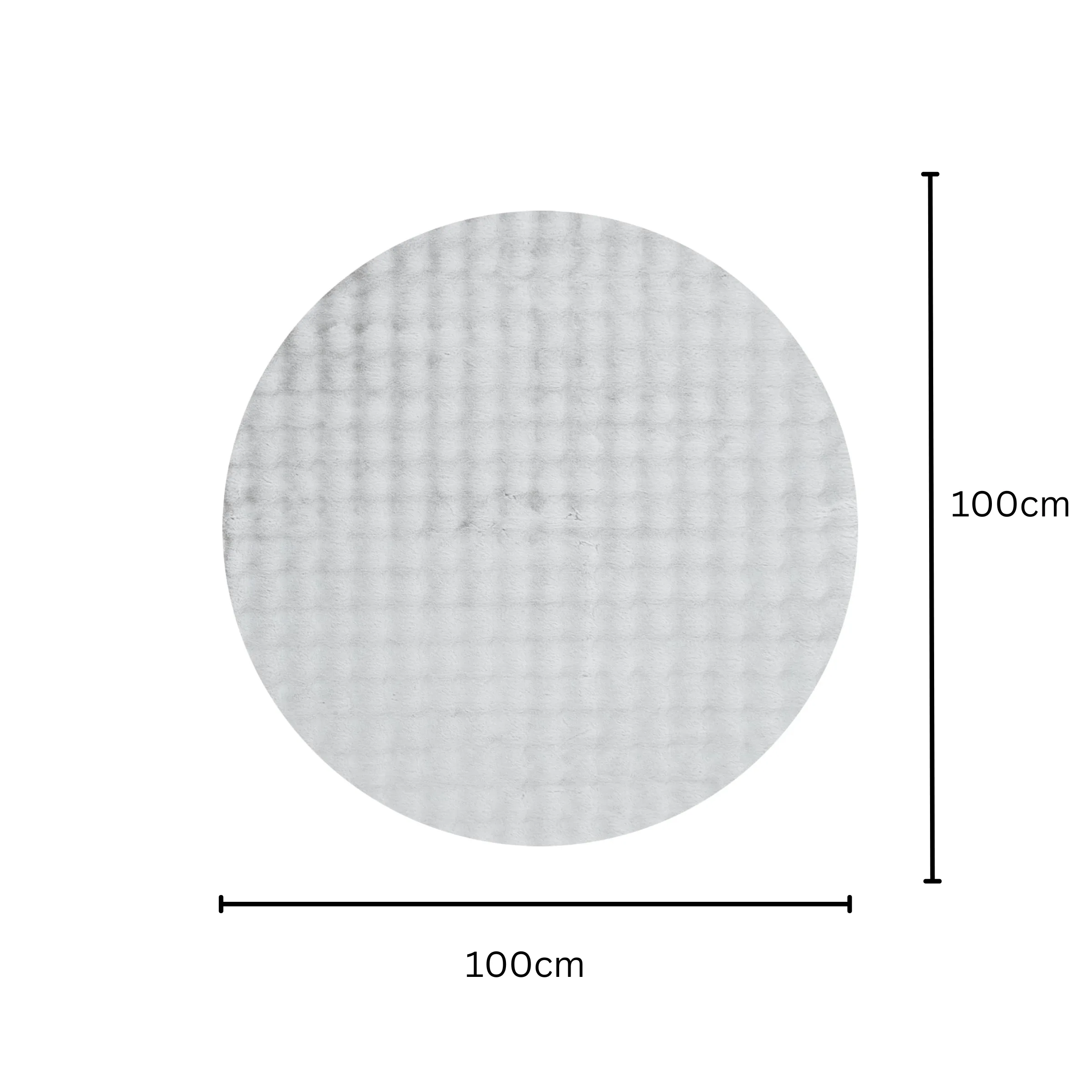 DreamWeaver Essence Machine Washable Rug, Silver, 100 x100cm