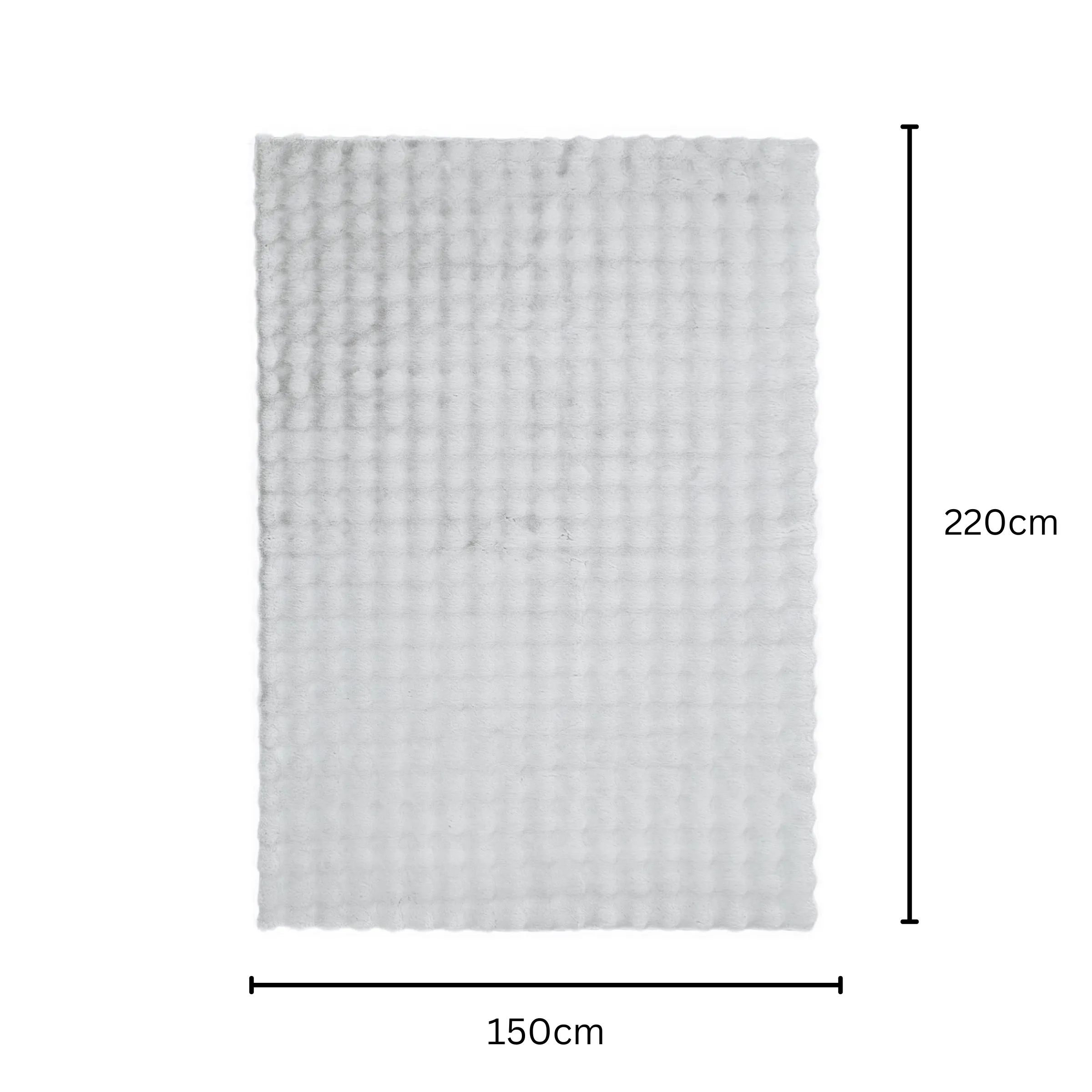 DreamWeaver Essence Machine Washable Rug, Silver, 150x220cm