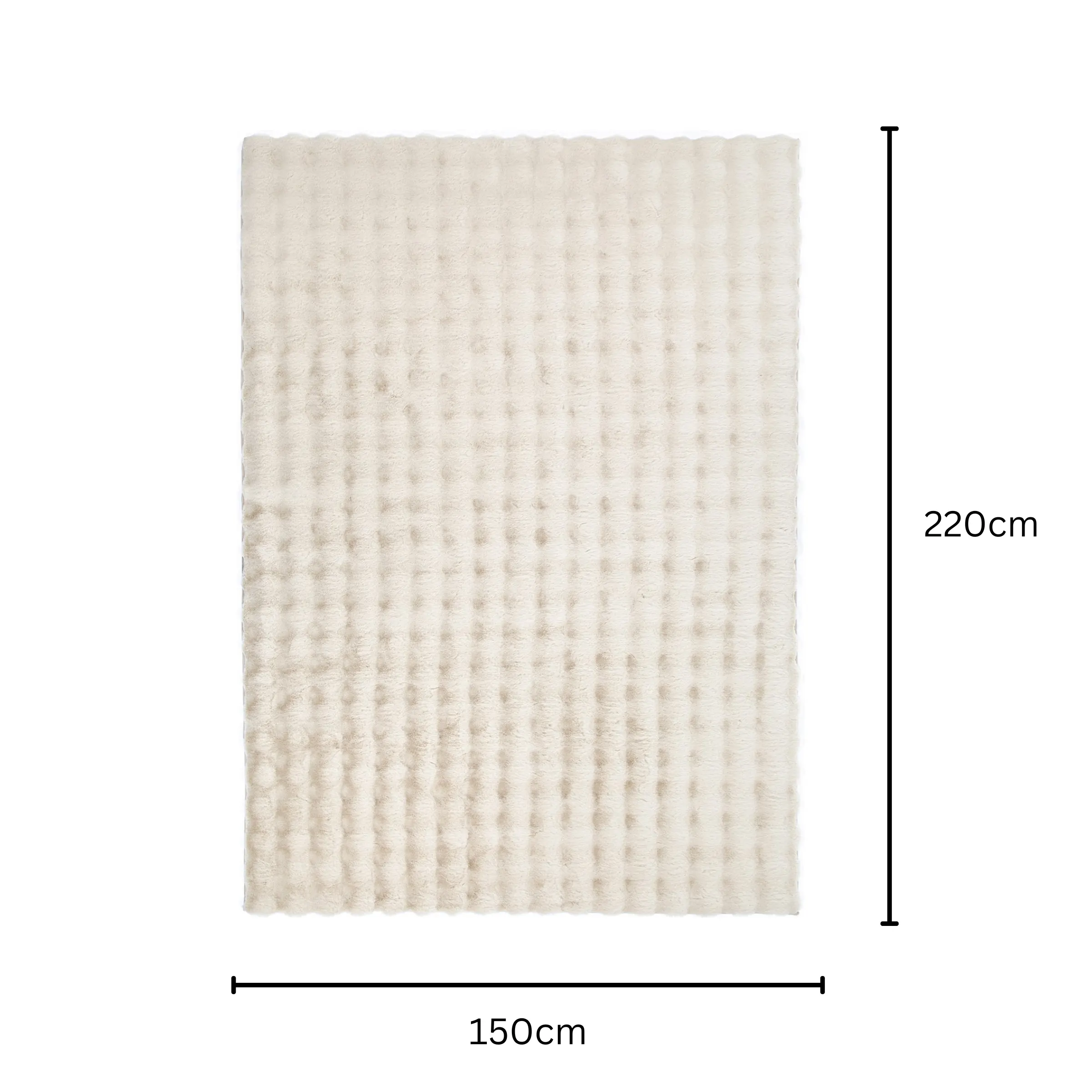 DreamWeaver Essence Machine Washable Rug, Beige, 150x220cm