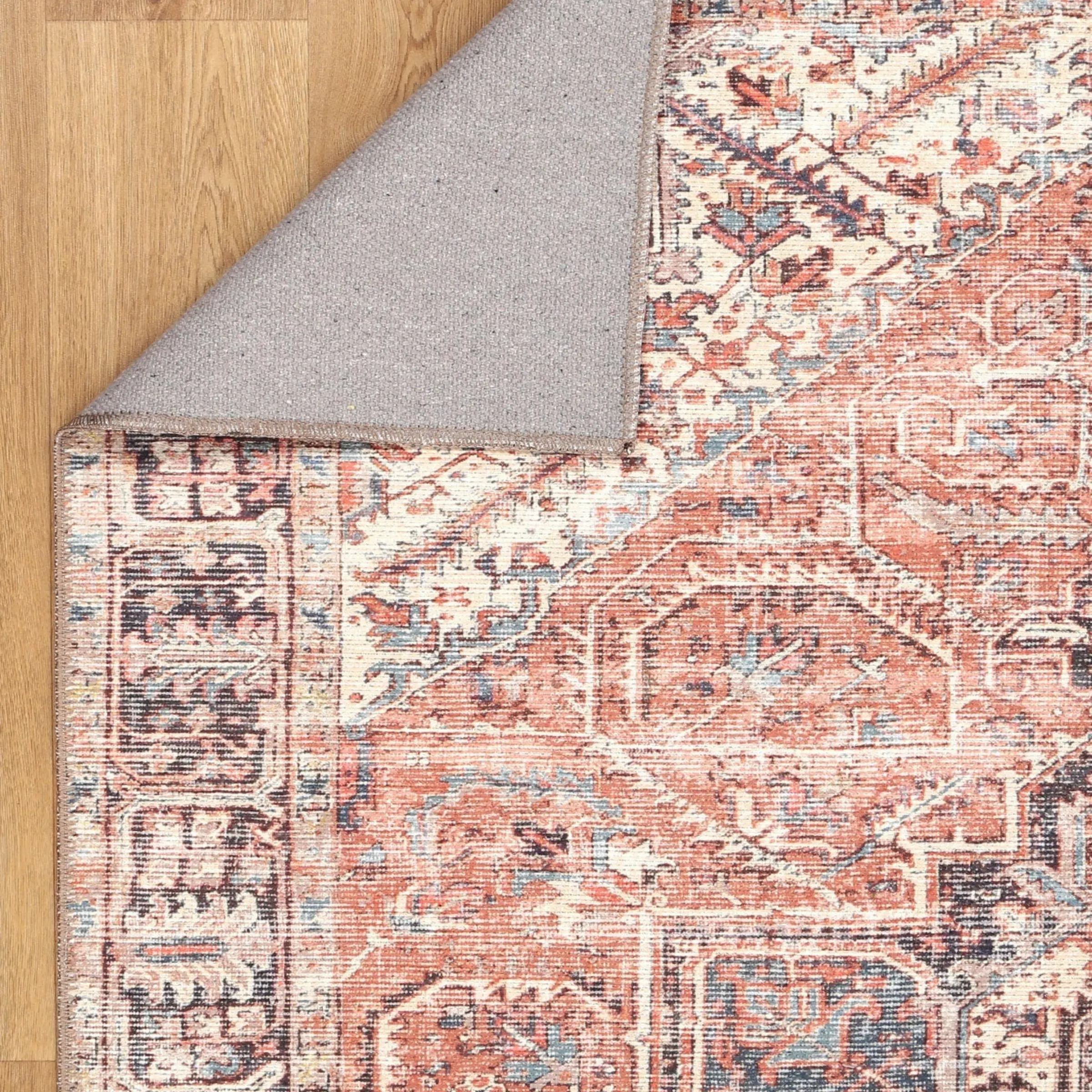 DreamWeaver Homestead Machine Washable Rug, Jezebel Red, 200x290cm