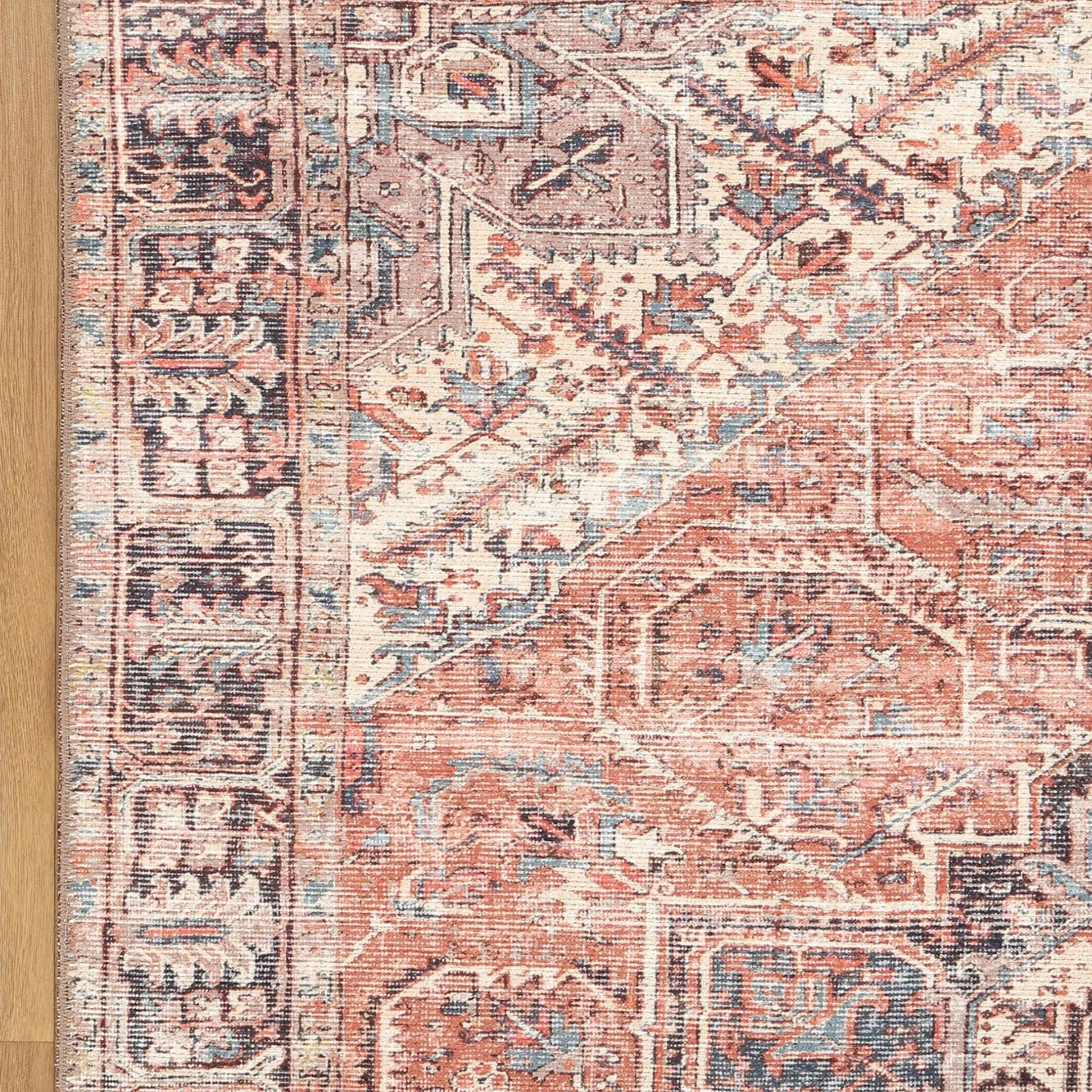 DreamWeaver Homestead Machine Washable Rug, Jezebel Red, 200x290cm