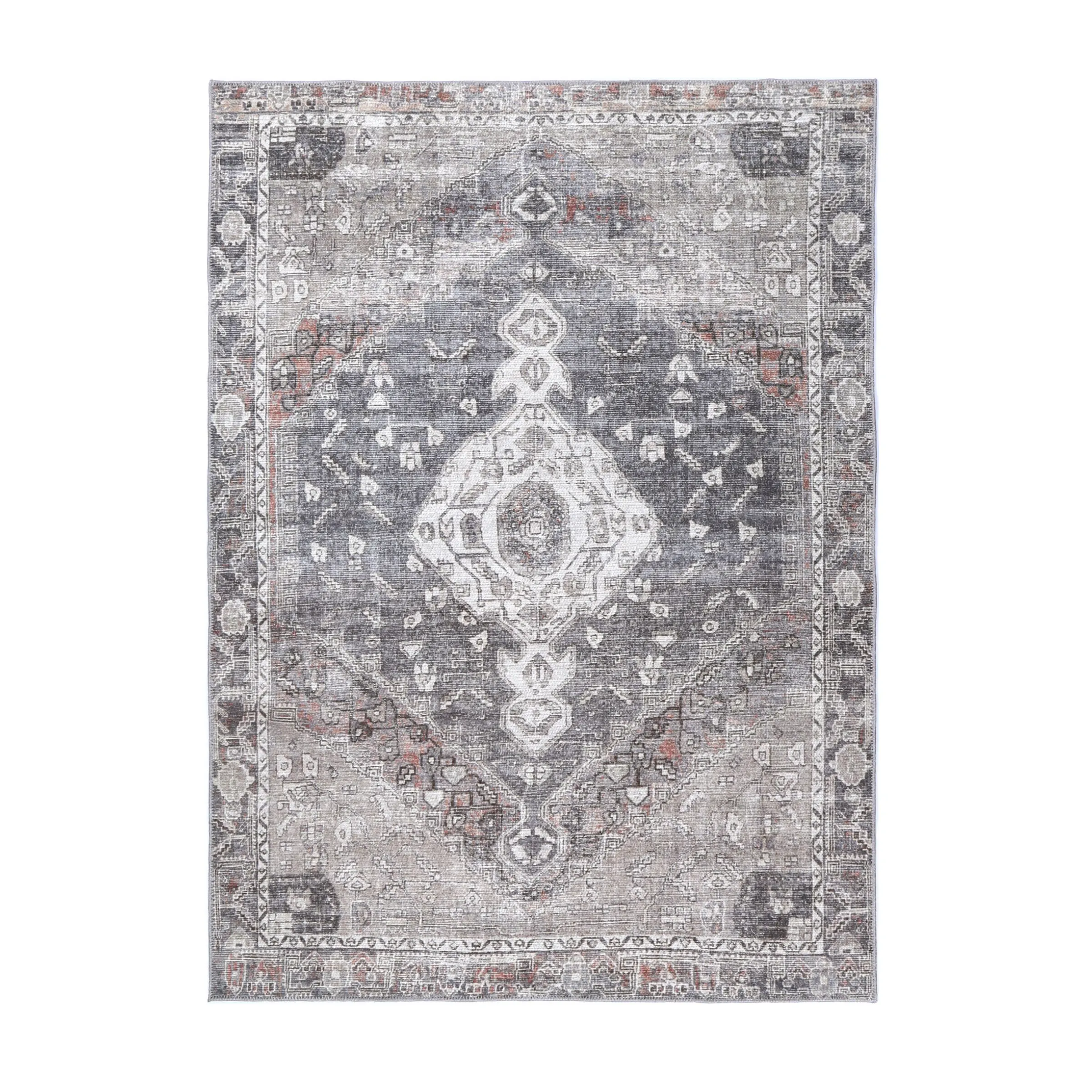 DreamWeaver Homestead Machine Washable Rug, Jule Grey, 240x330cm