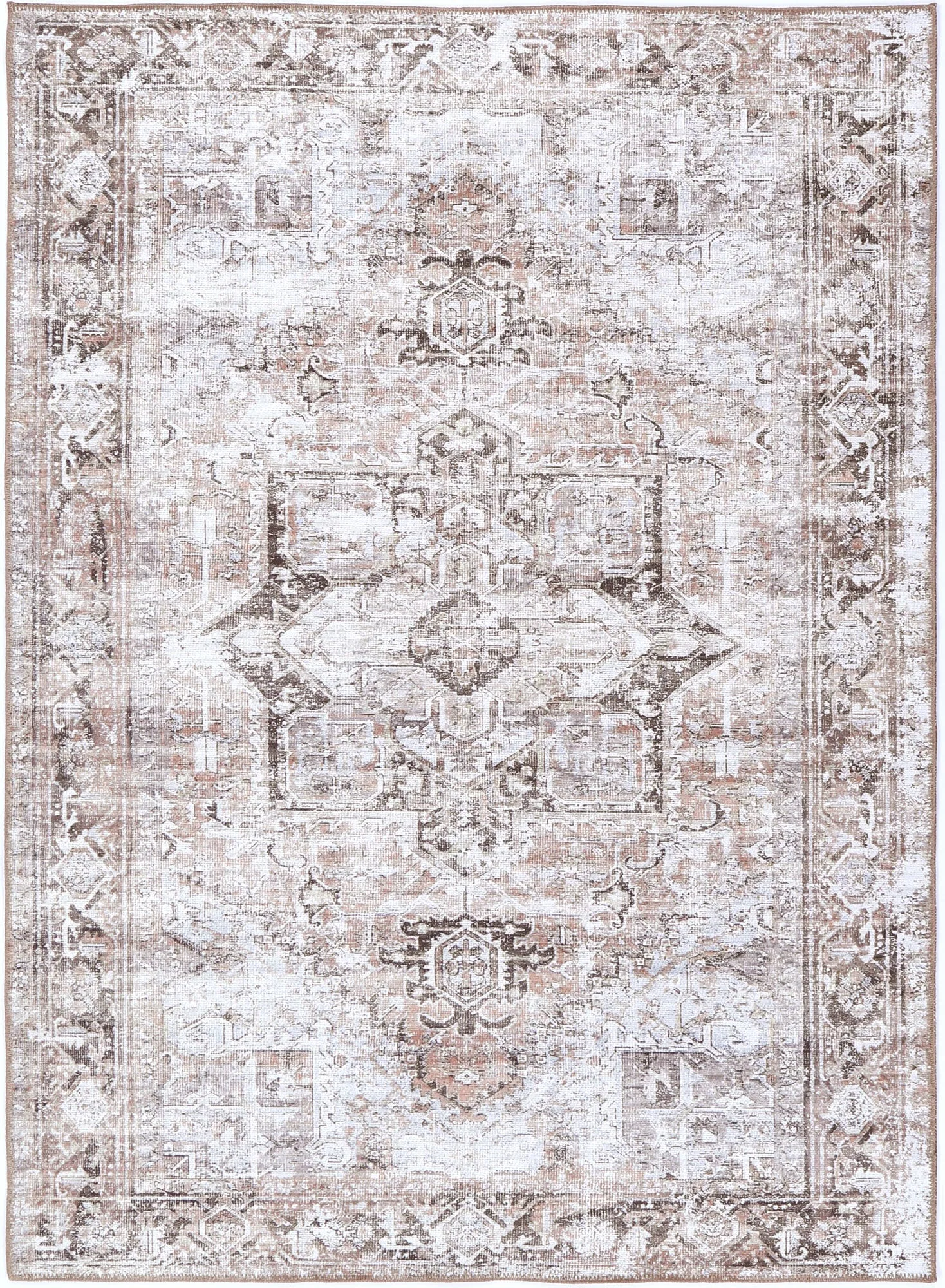 DreamWeaver Homestead Machine Washable Rug, Amelie Terracotta, 200x290cm