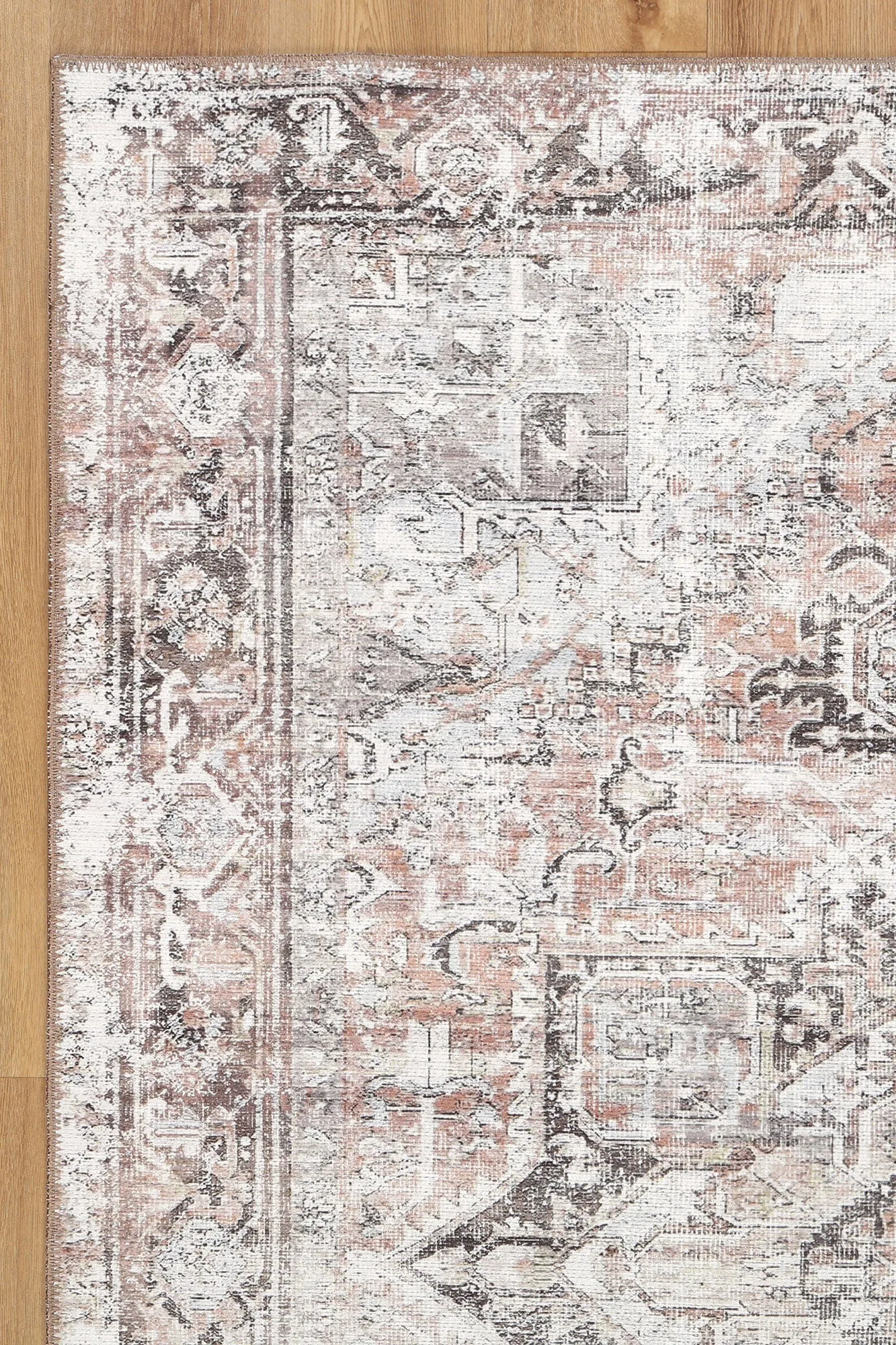 DreamWeaver Homestead Machine Washable Rug, Amelie Terracotta, 200x290cm