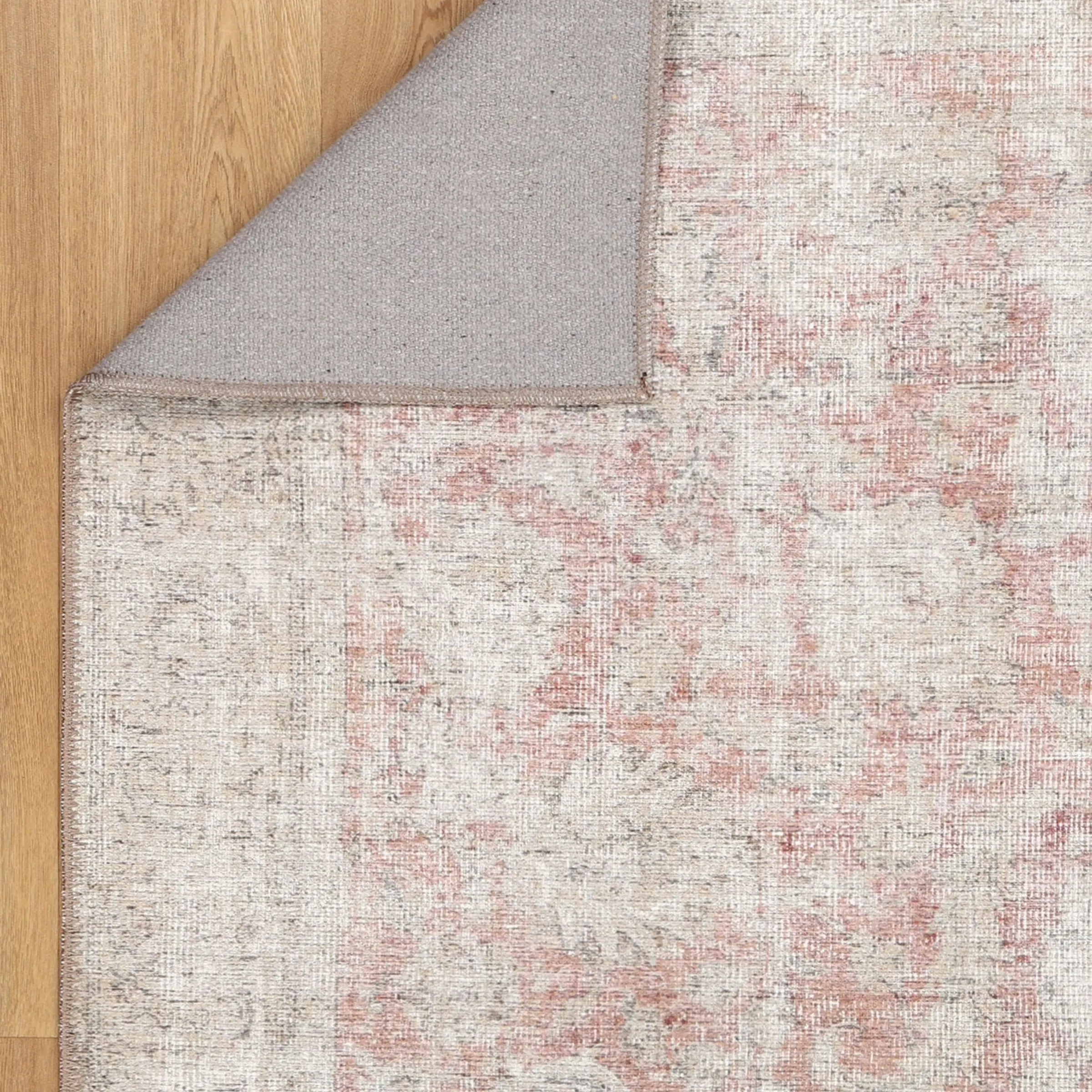 DreamWeaver Homestead Machine Washable Rug, Carmella Blush, 200x290cm