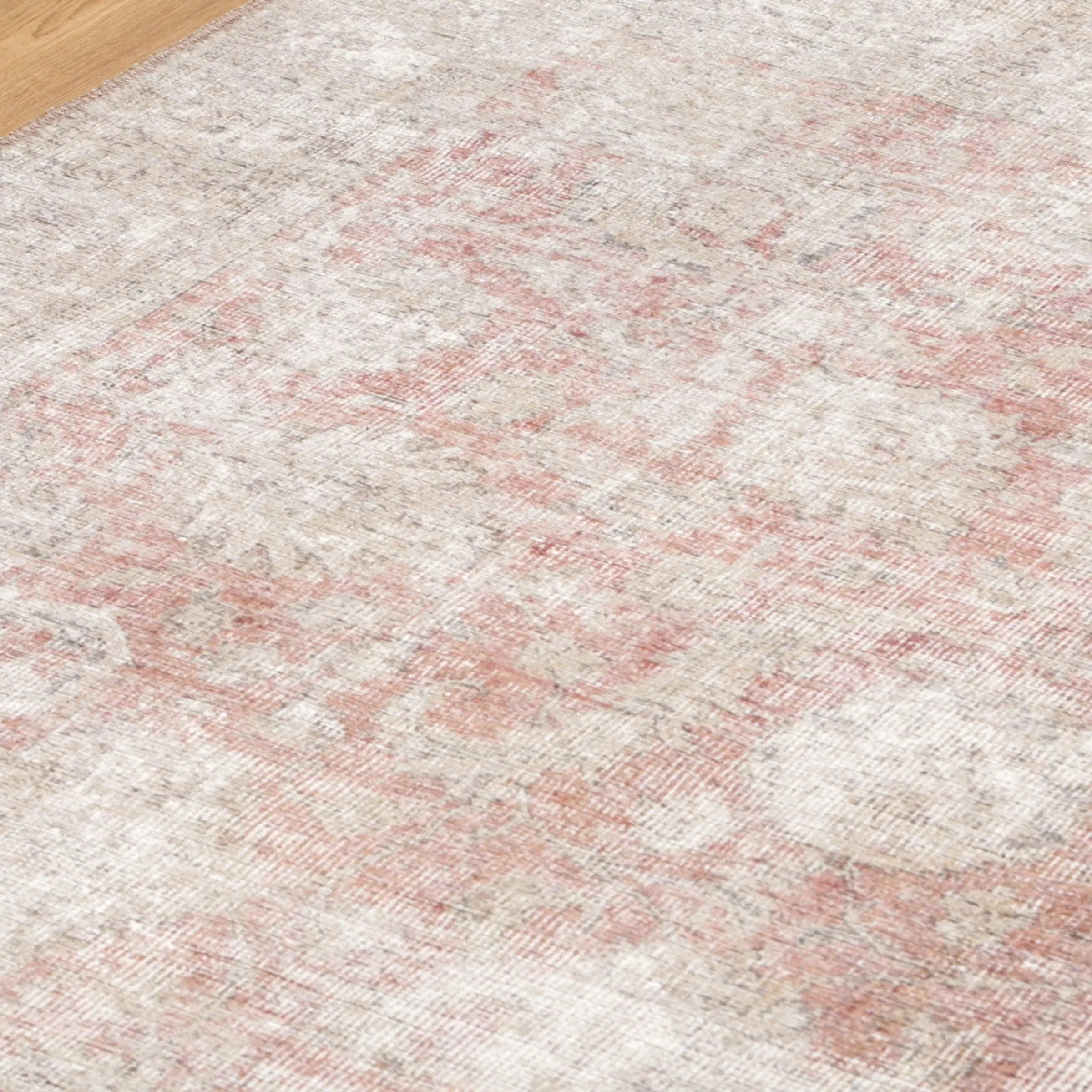 DreamWeaver Homestead Machine Washable Rug, Carmella Blush, 200x290cm