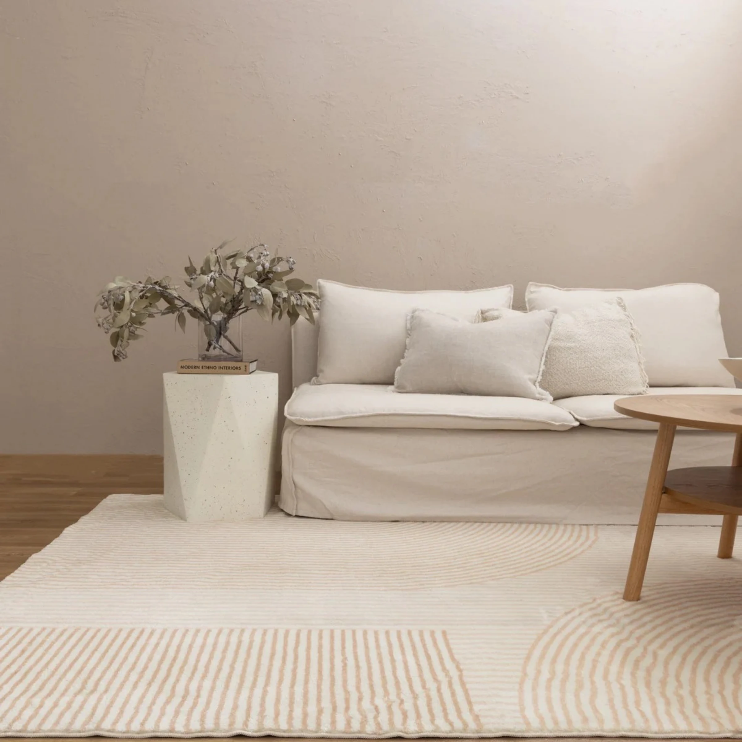 DreamWeaver Oasis Machine Washable Rug, Arches Cream, 200x290cm