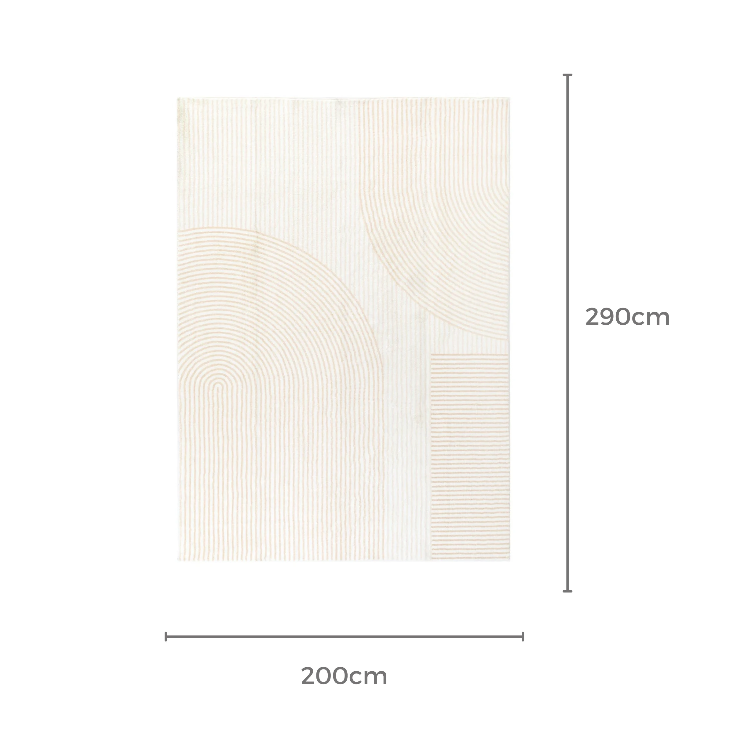 DreamWeaver Oasis Machine Washable Rug, Arches Cream, 200x290cm