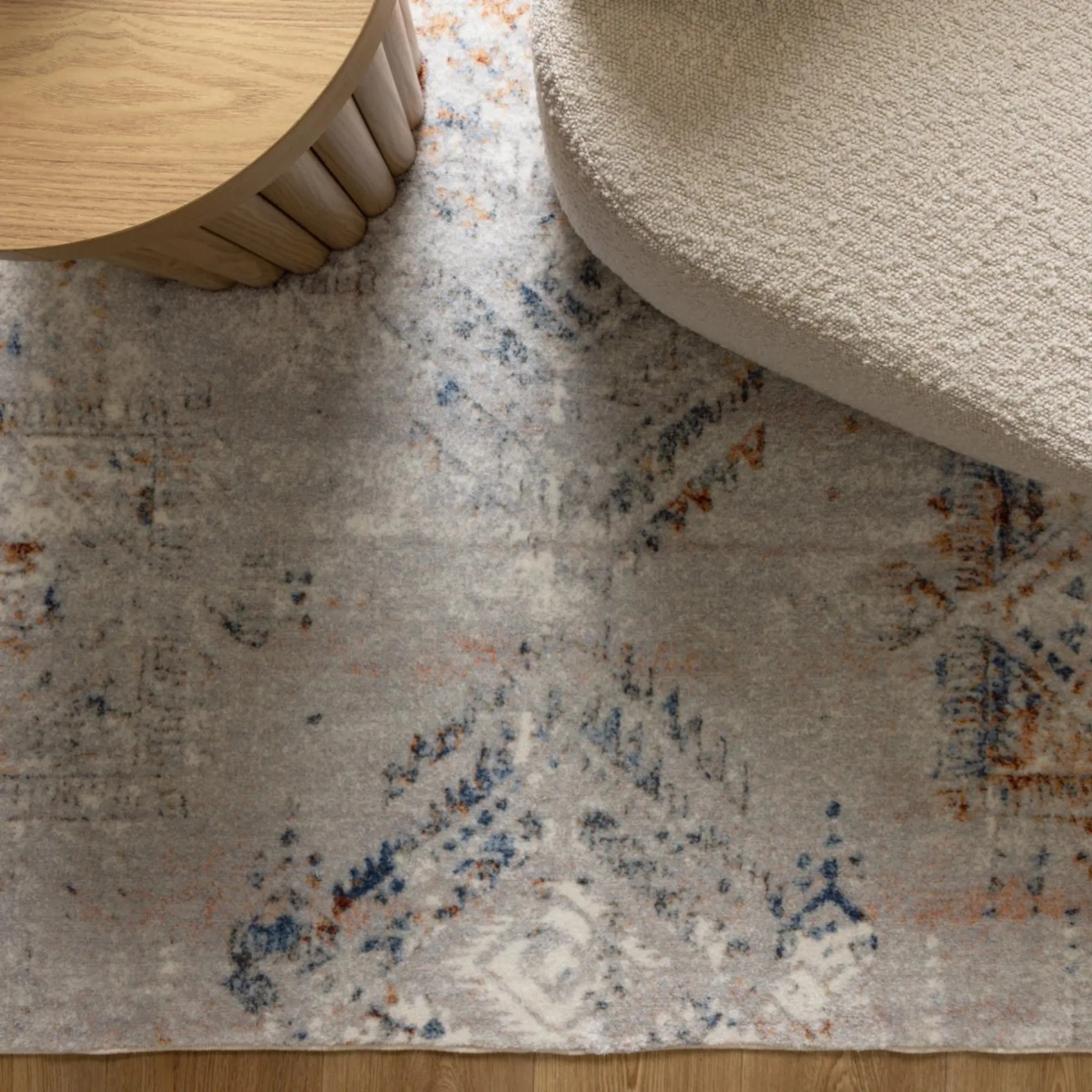 DreamWeaver Oasis Machine Washable Rug, Vintage Blue, 200x290cm