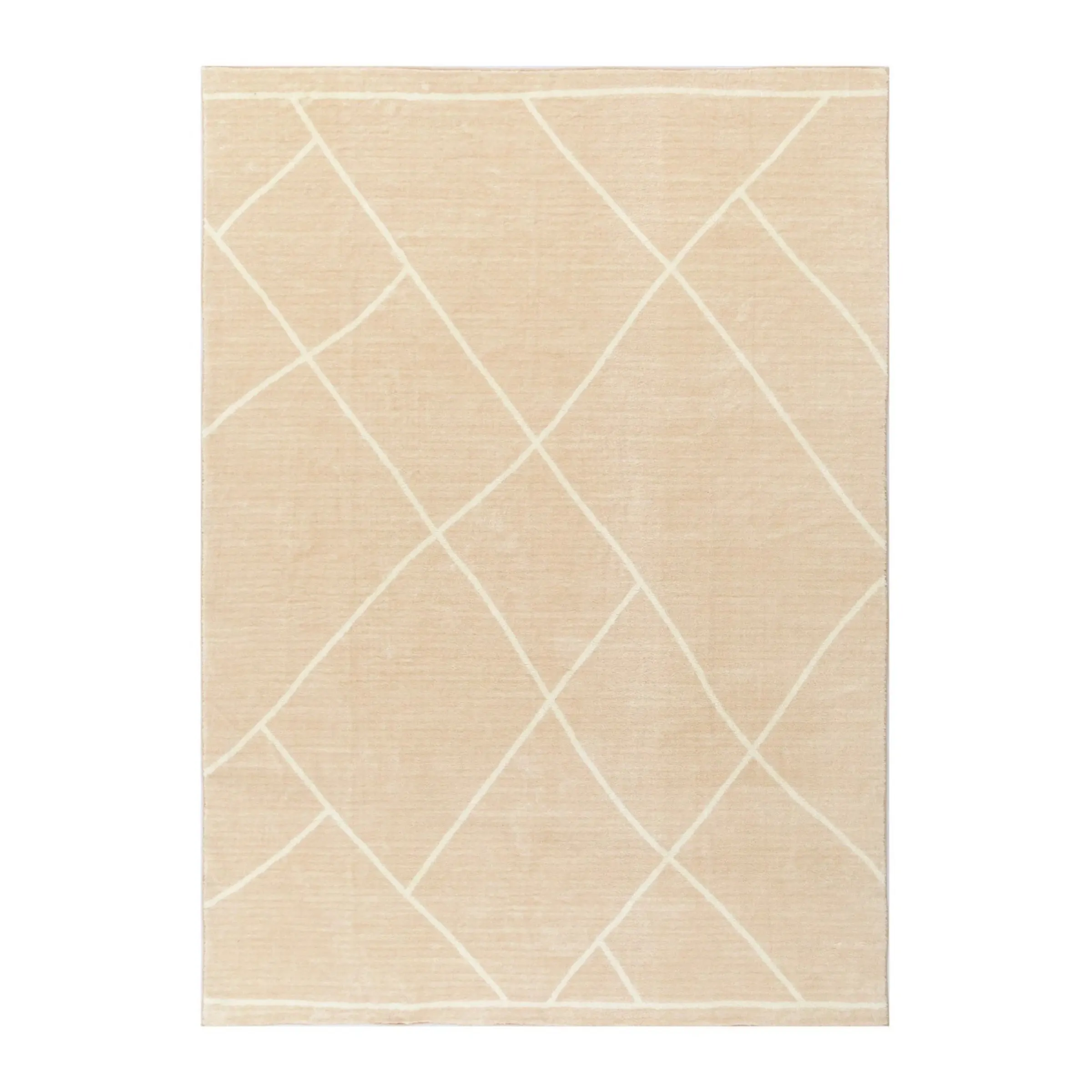 DreamWeaver Oasis Machine Washable Rug, Diamonds Beige, 160x230cm