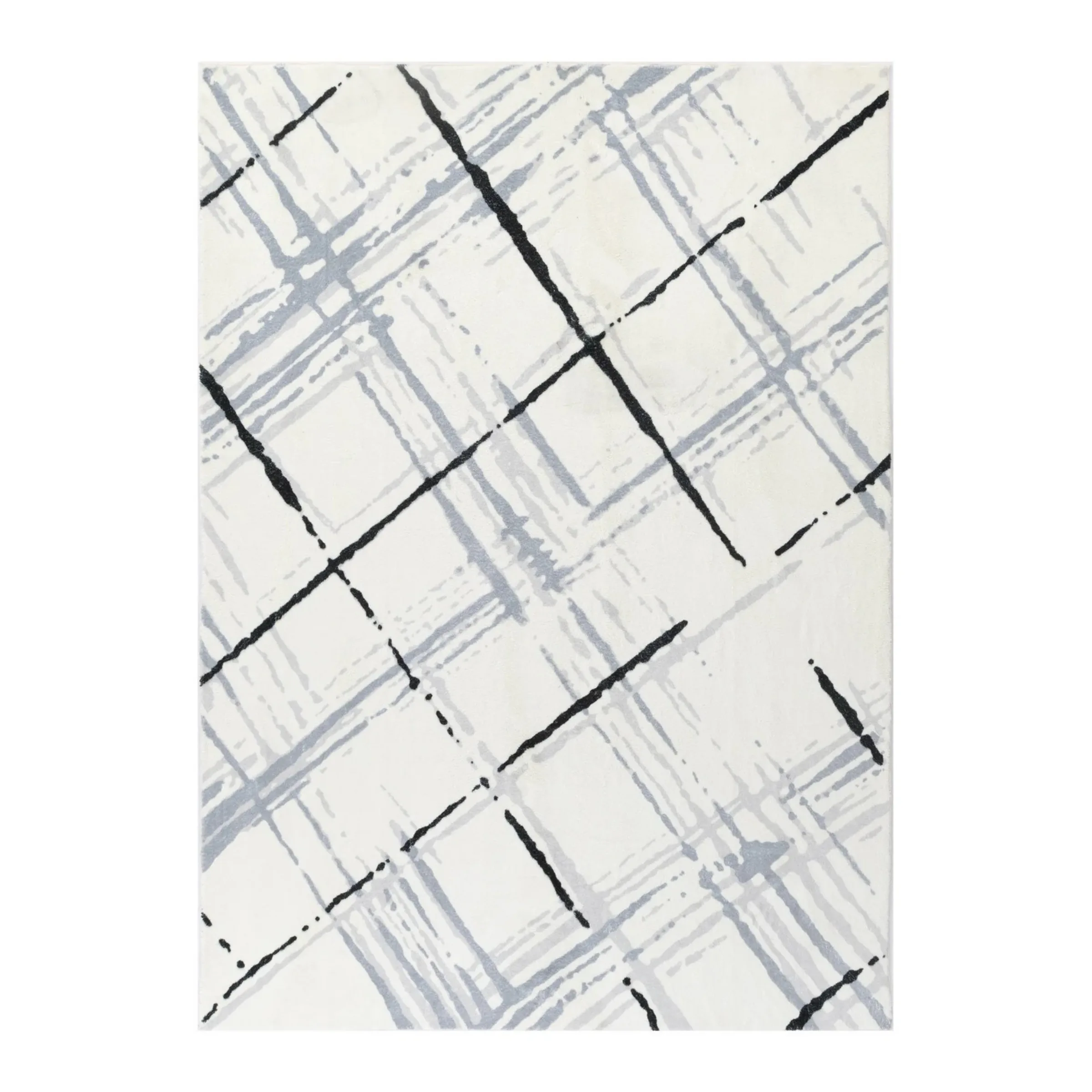 DreamWeaver Oasis Machine Washable Rug, Geo Blue, 160x230cm