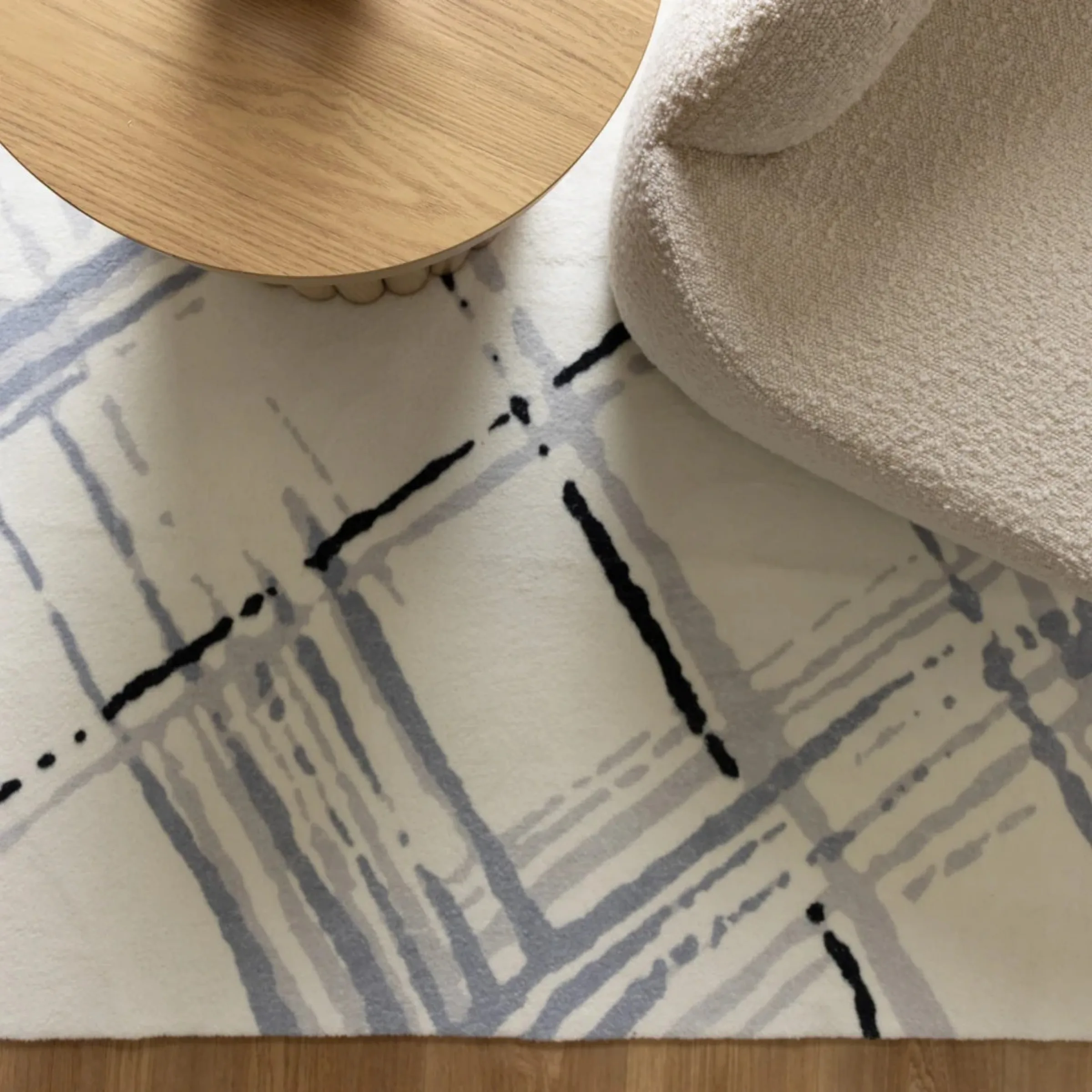 DreamWeaver Oasis Machine Washable Rug, Geo Blue, 200x290cm