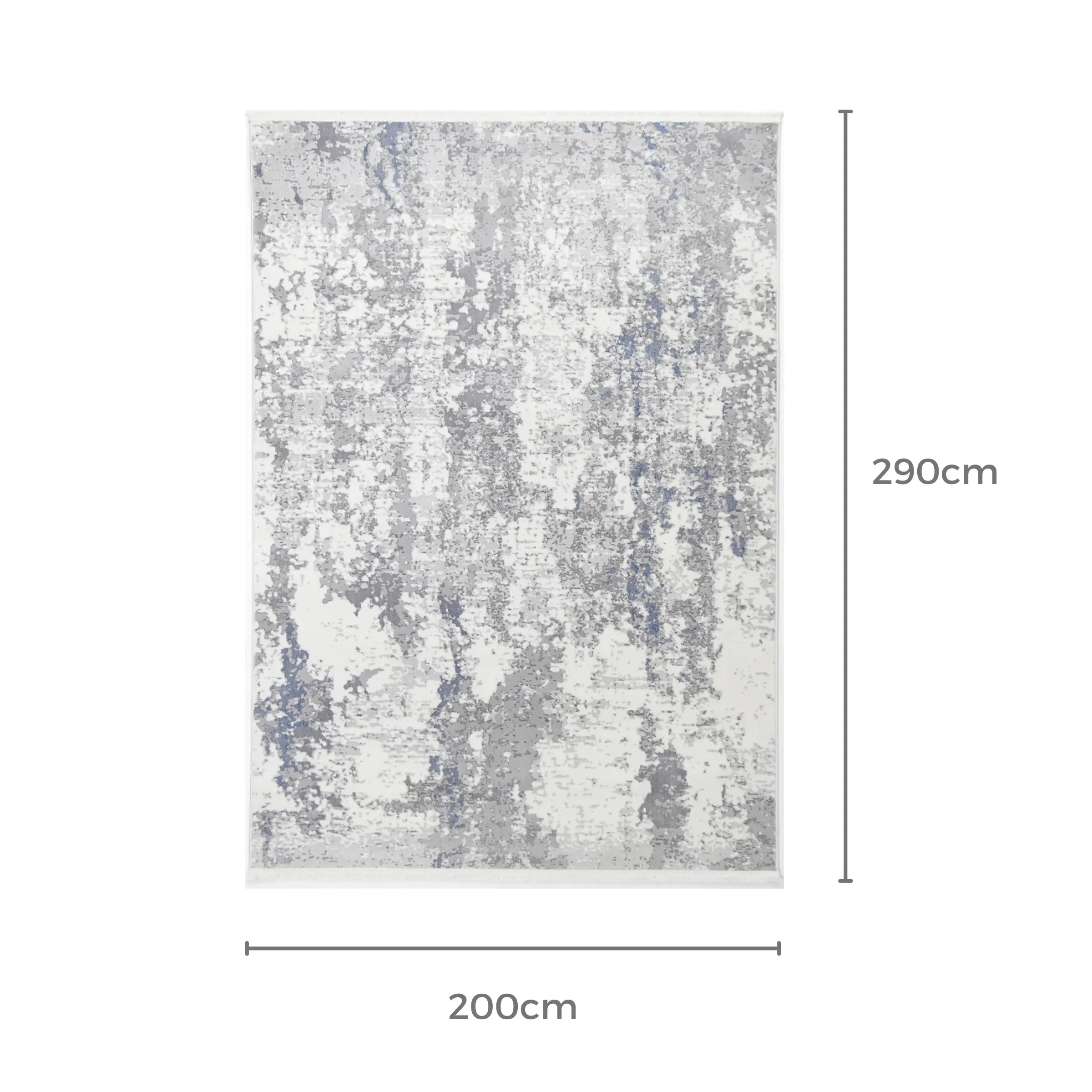 DreamWeaver Aura Modern Rug, Grey Blue, 200x290cm
