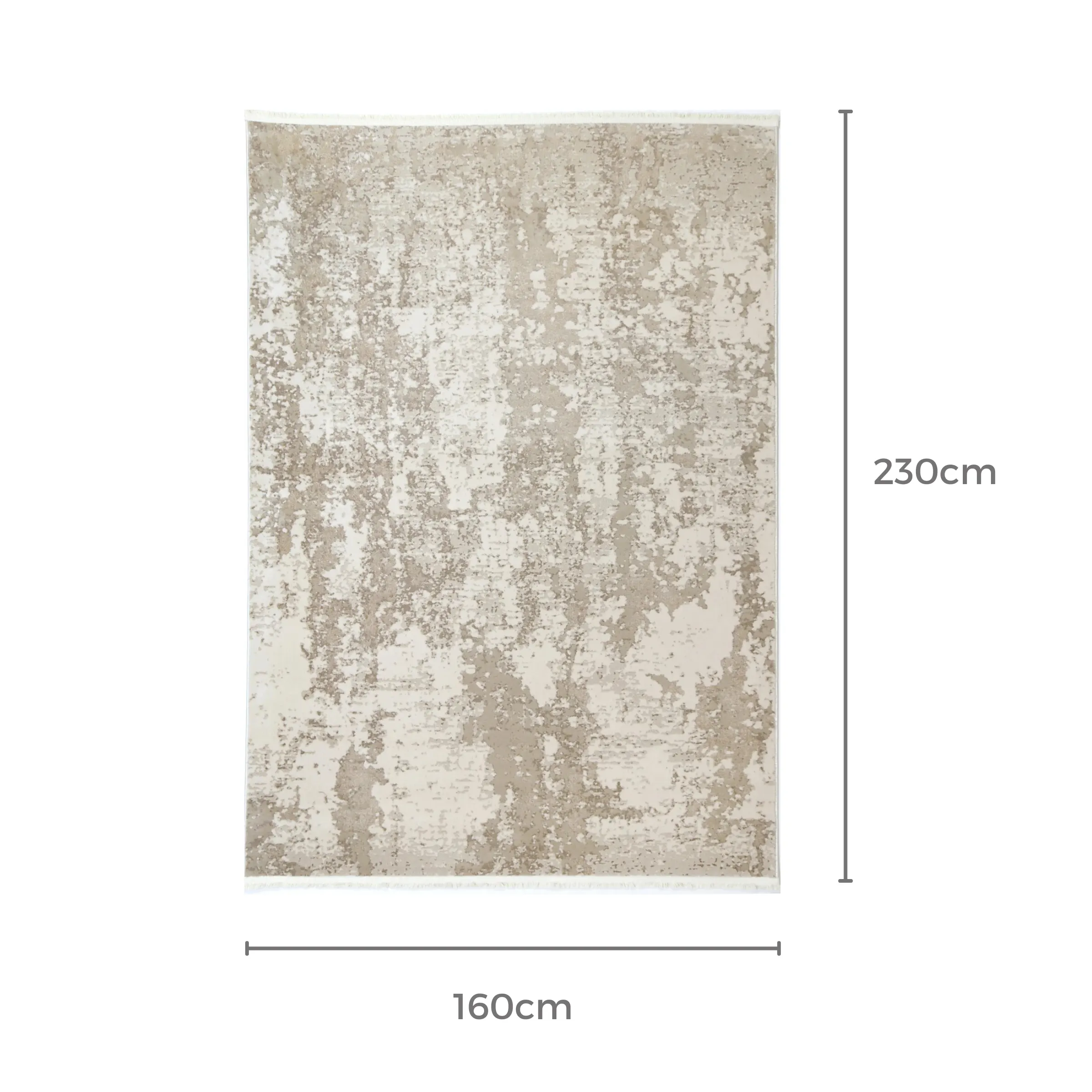 DreamWeaver Aura Modern Rug, Beige, 160x230cm