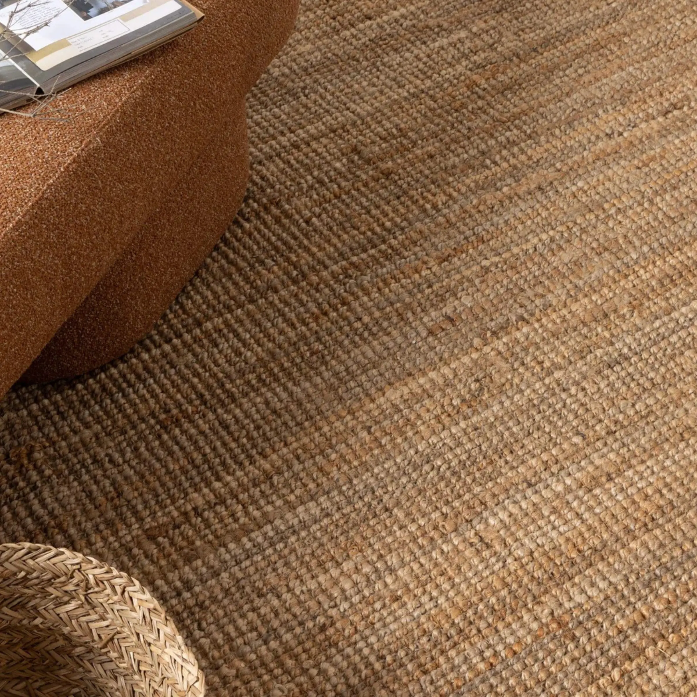 DreamWeaver Savannah Scandinavian Jute Rug, Natural, 160x230cm