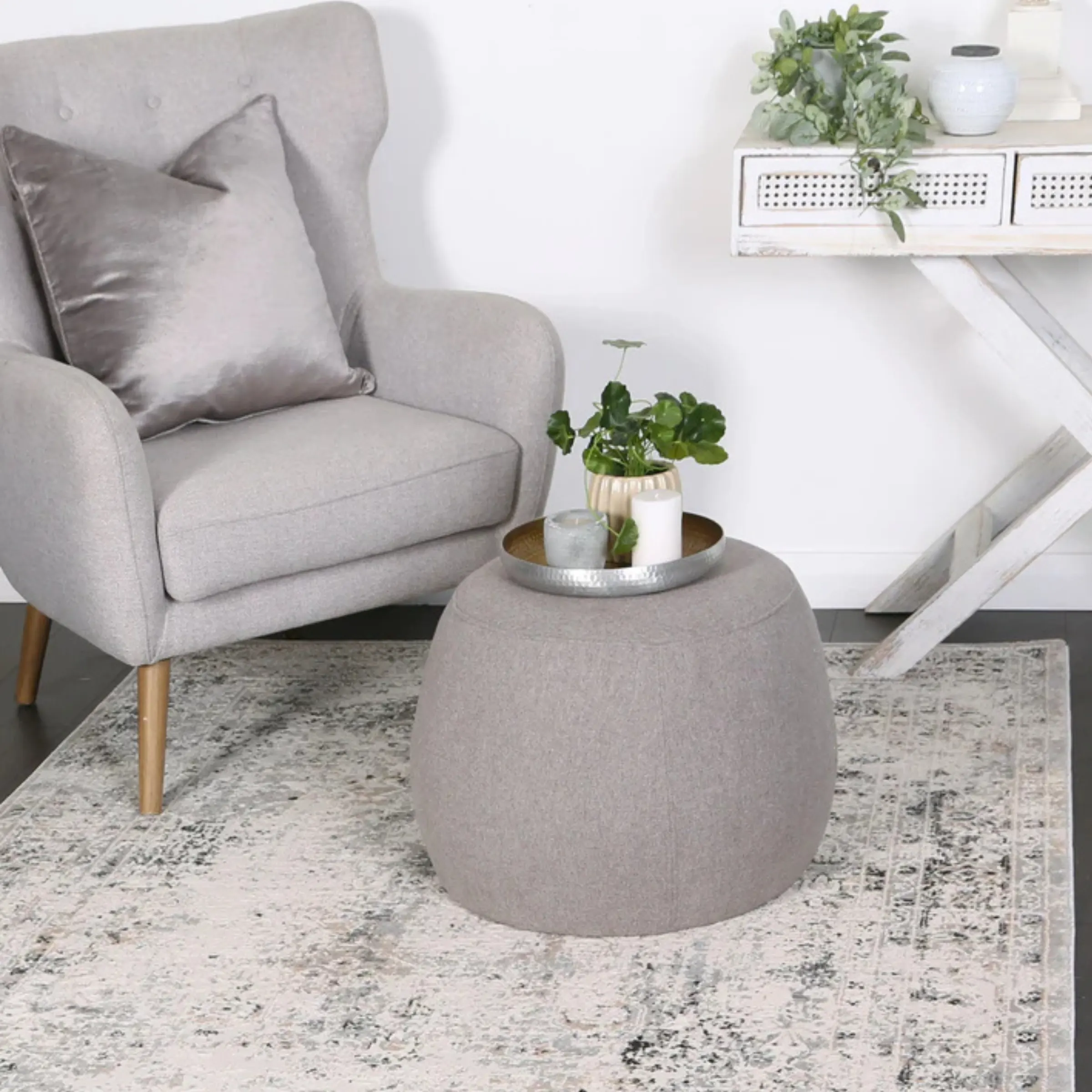 DreamWeaver Zenith Contemporary Rug, Beige Grey, 160x230cm