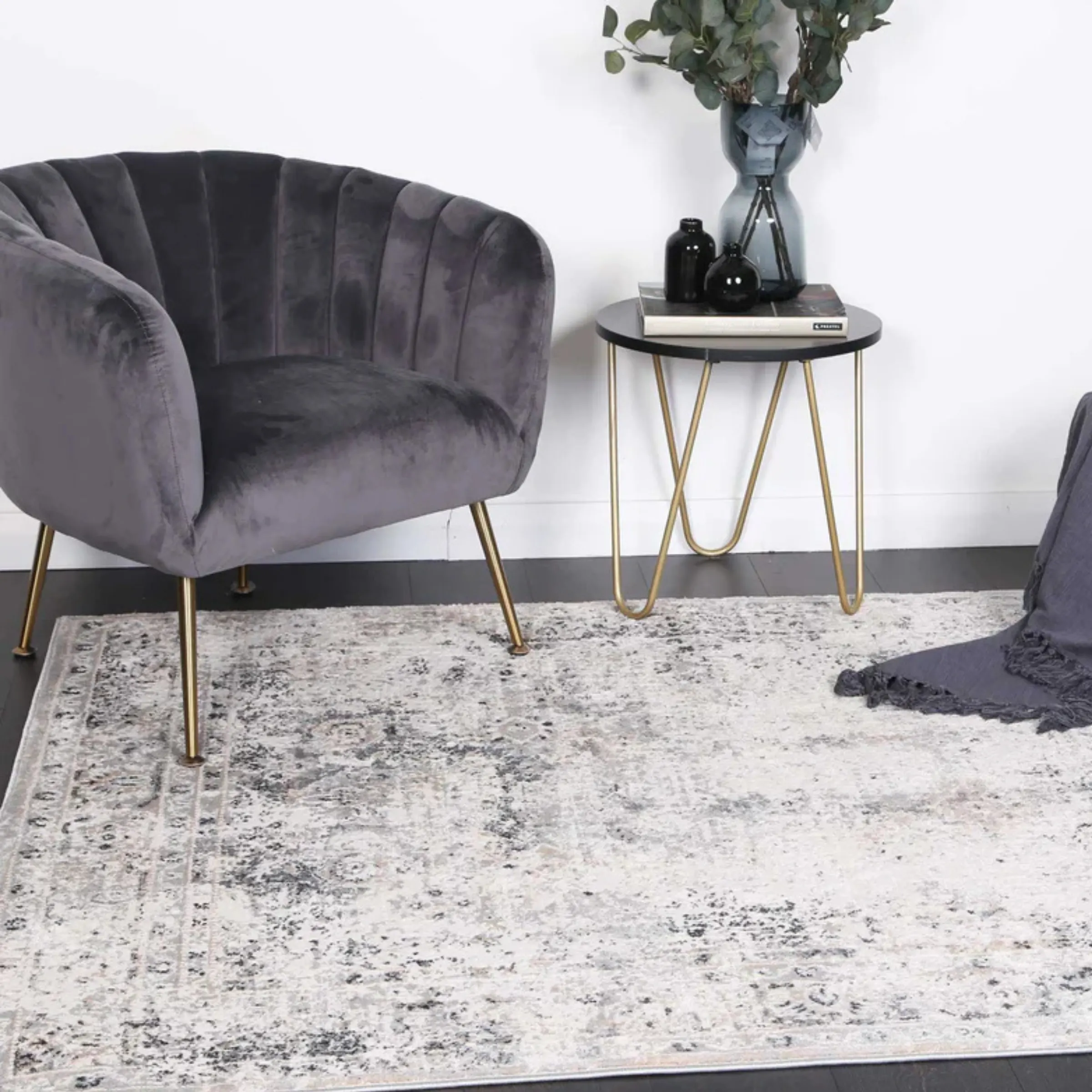 DreamWeaver Zenith Contemporary Rug, Beige Grey, 160x230cm