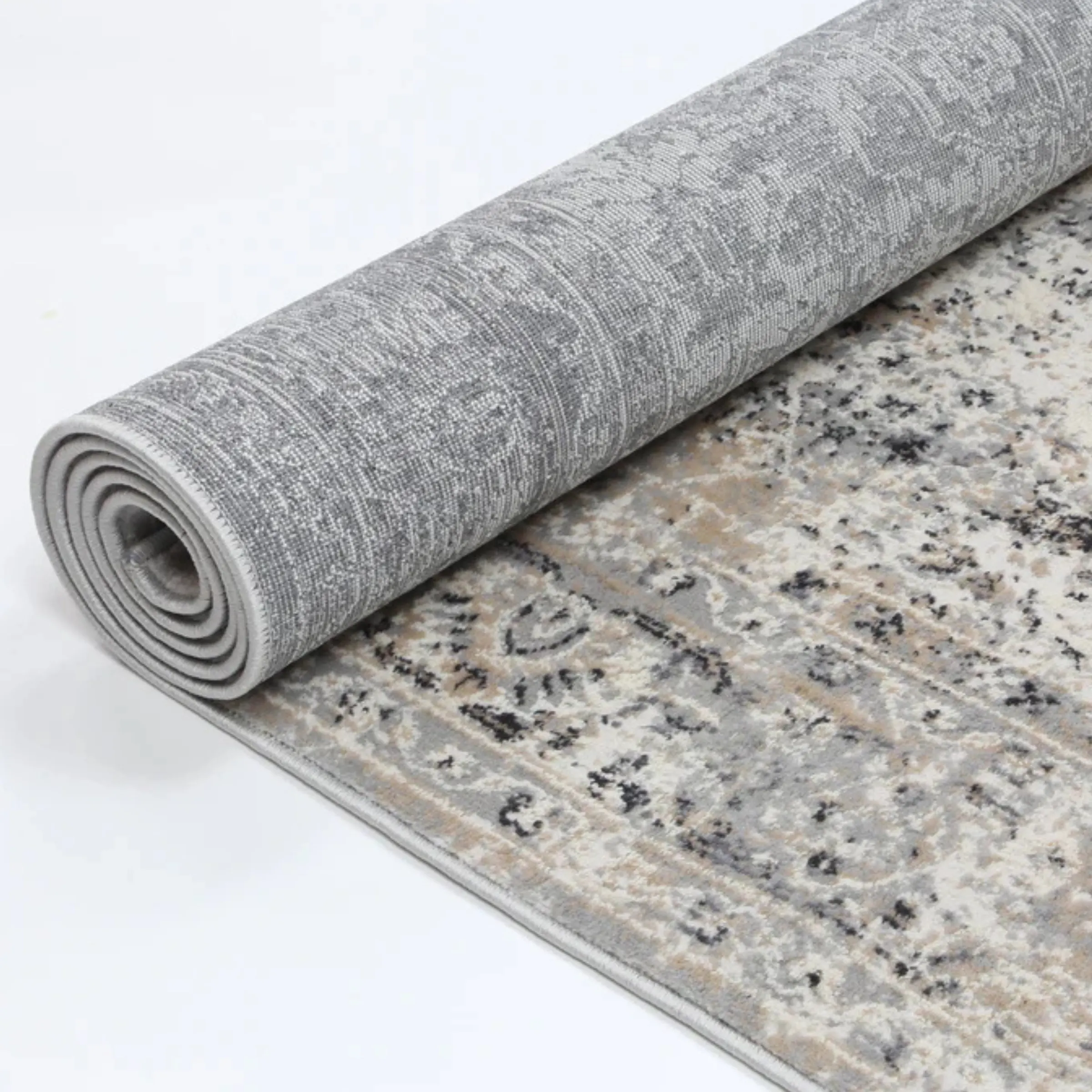 DreamWeaver Zenith Contemporary Rug, Beige Grey, 160x230cm