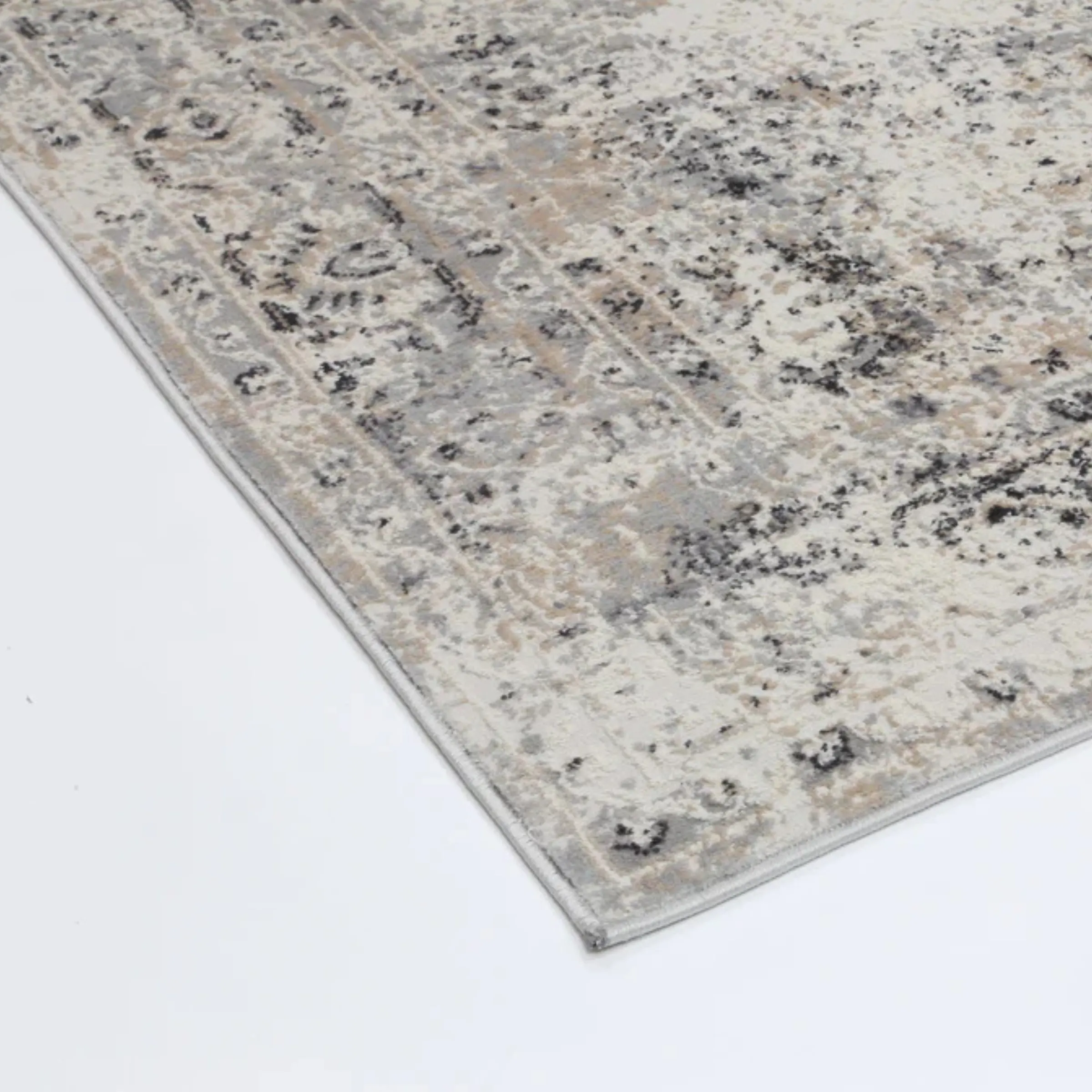 DreamWeaver Zenith Contemporary Rug, Beige Grey, 160x230cm