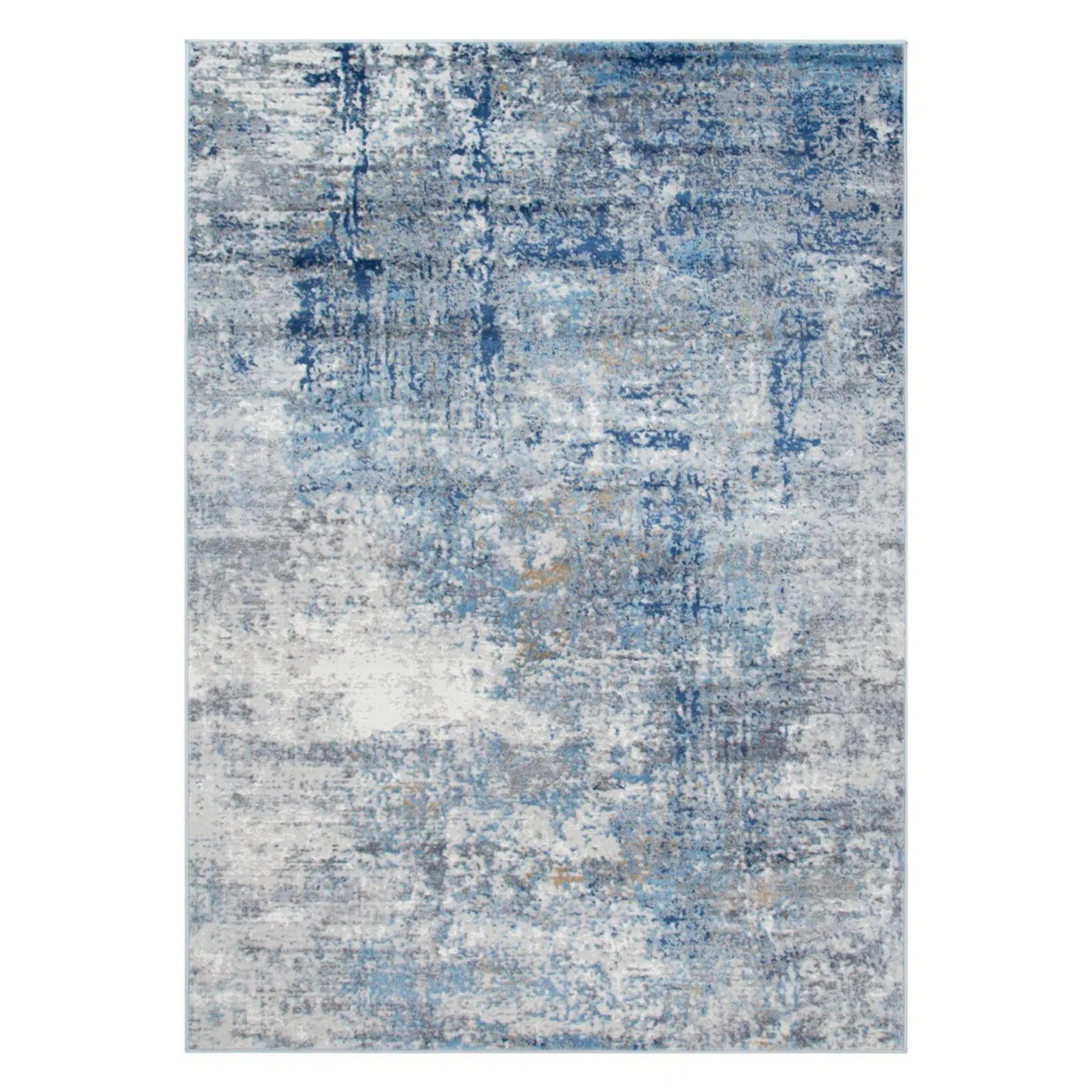DreamWeaver Zenith Modern Rug, Navy Blue, 80x300cm