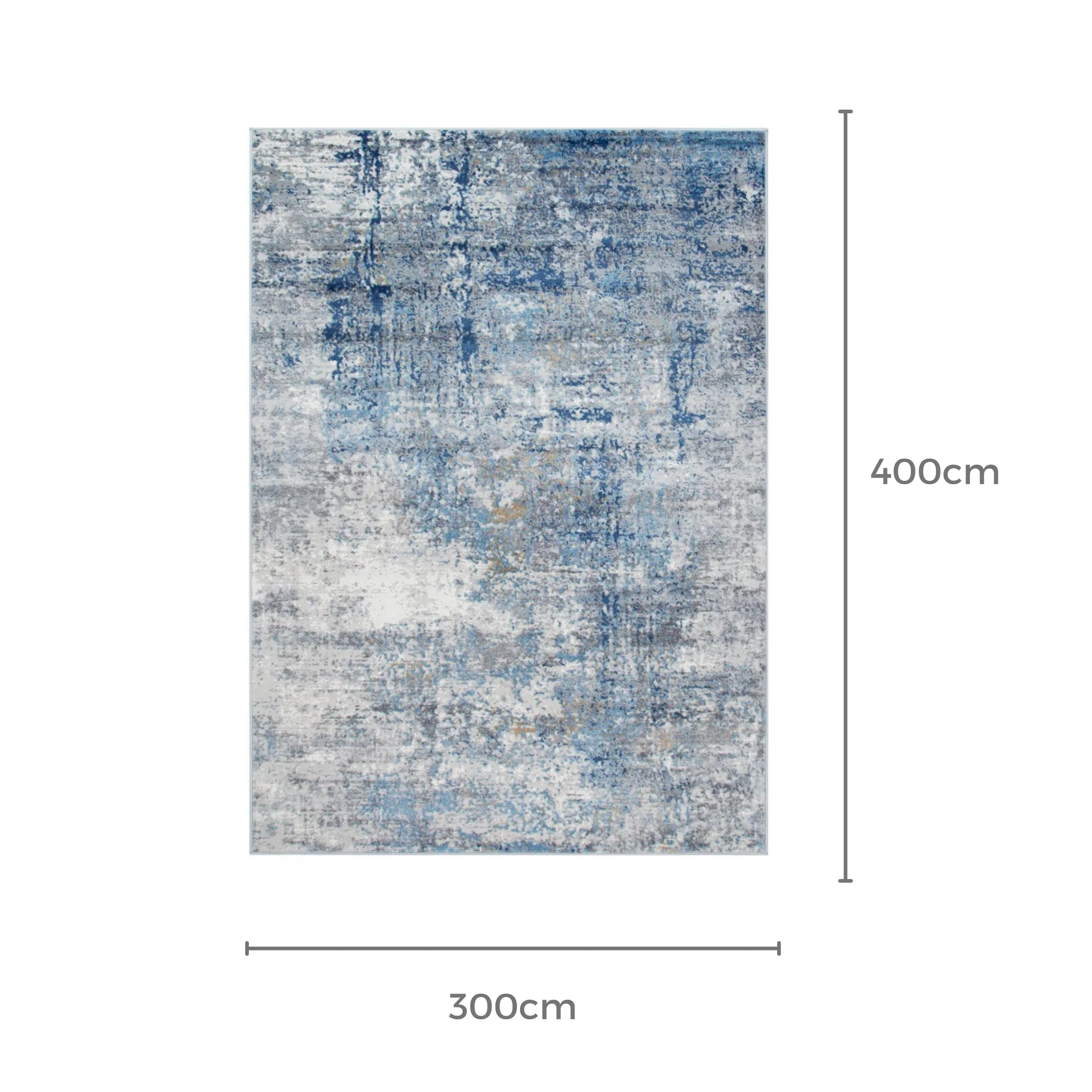 DreamWeaver Zenith Modern Rug, Navy Blue, 300x400cm
