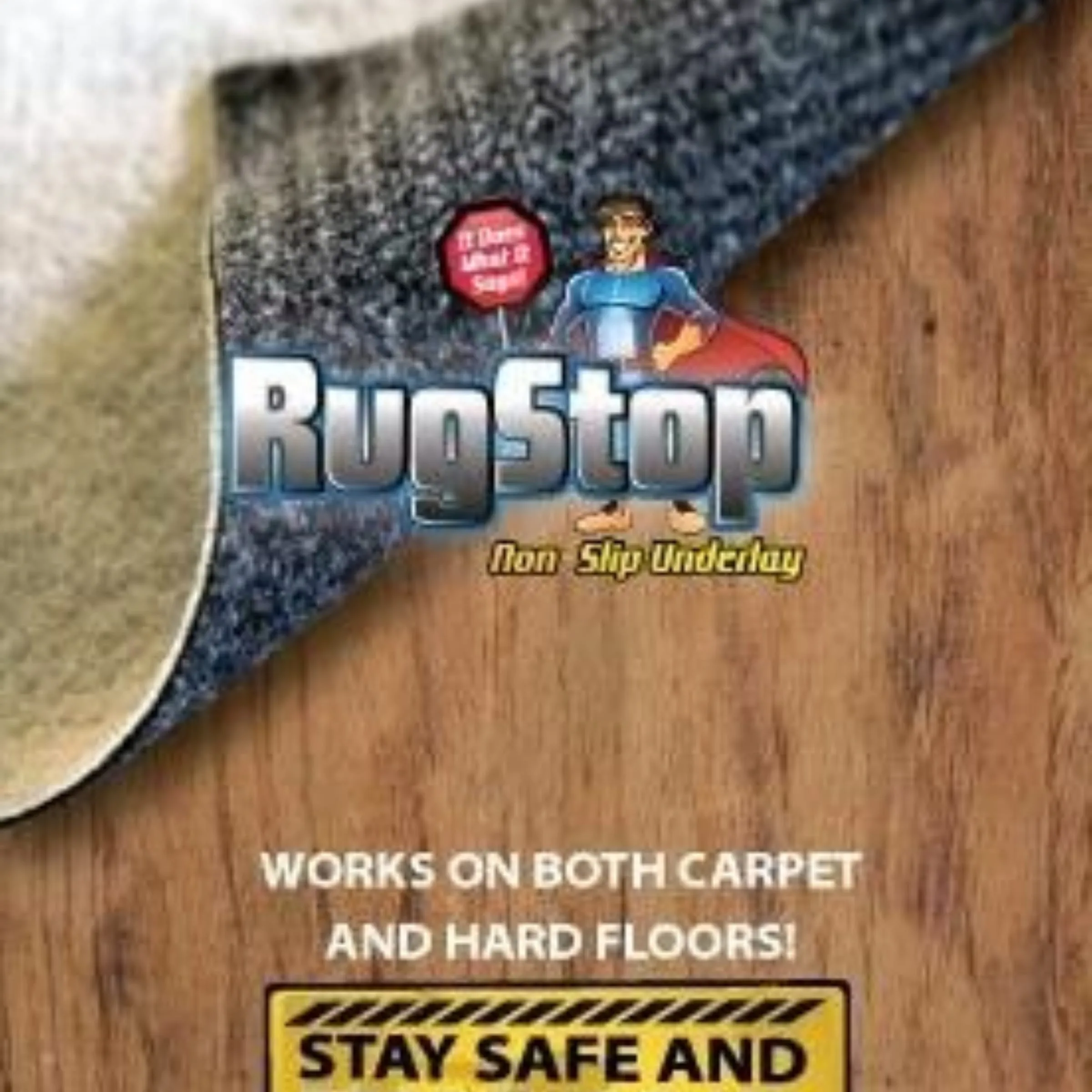 DreamWeaver Rugstop Non-Slip Underlay - Soft and Hard Flooring, 155x225cm