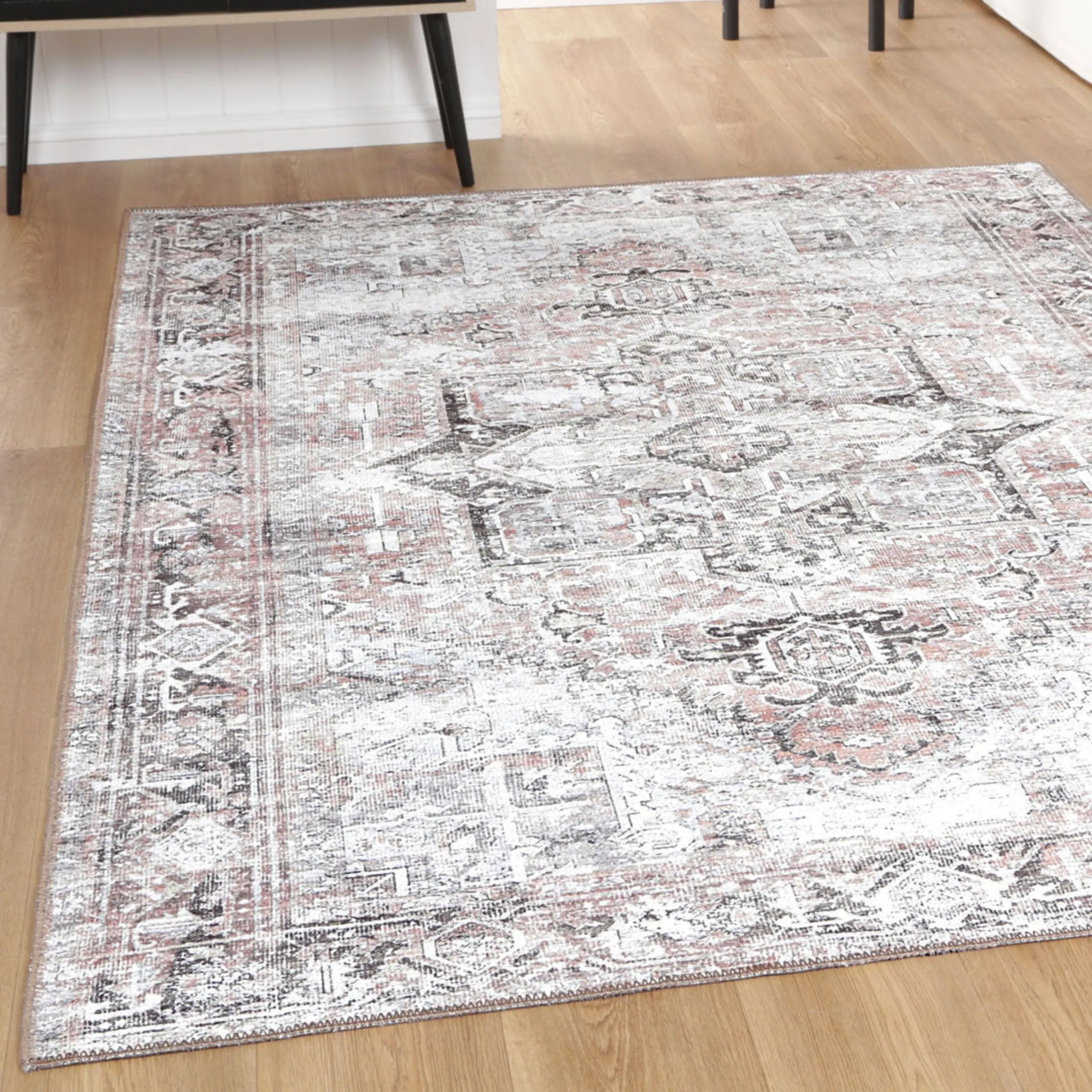DreamWeaver Homestead Machine Washable Rug, Amelie Terracotta, 240x330cm