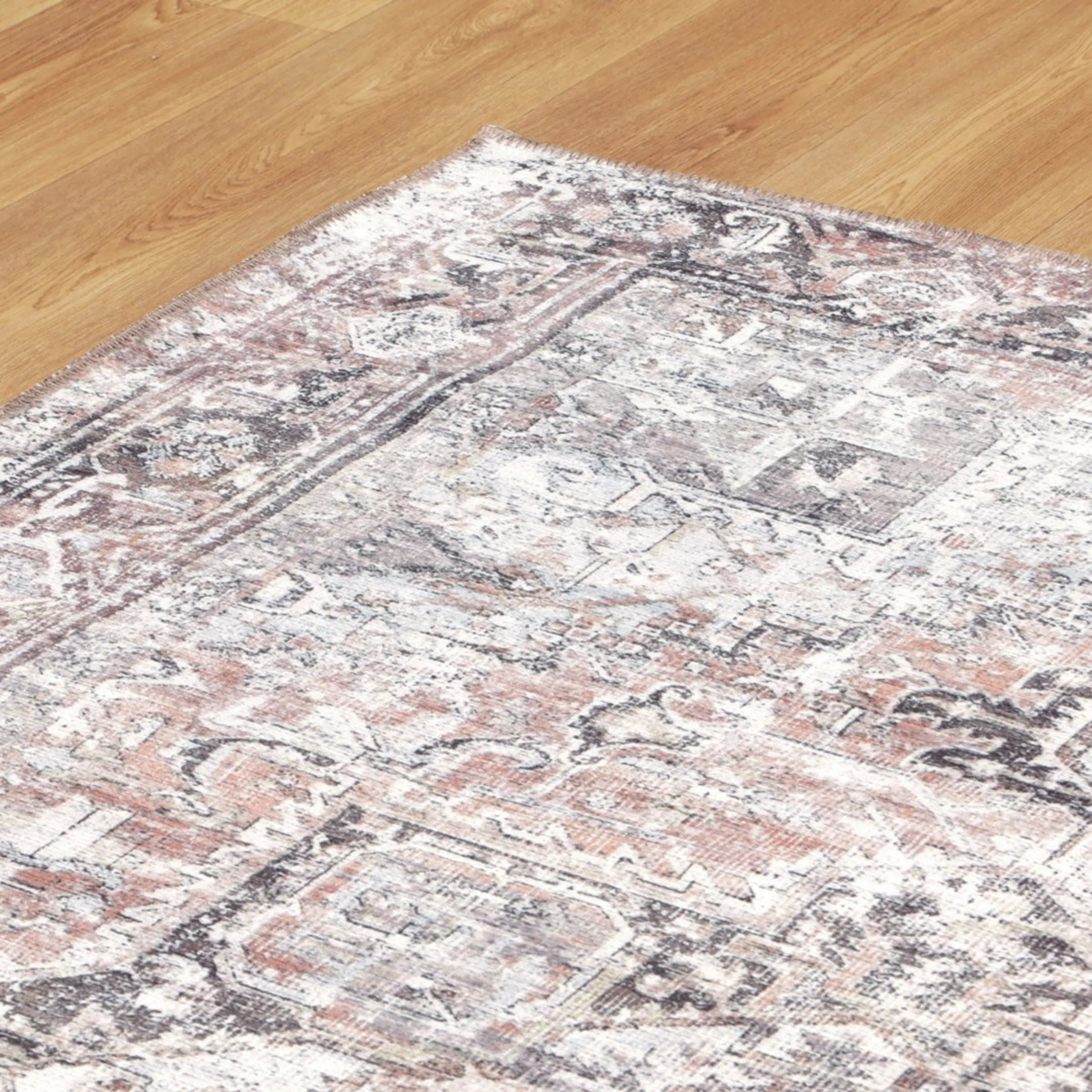 DreamWeaver Homestead Machine Washable Rug, Amelie Terracotta, 240x330cm
