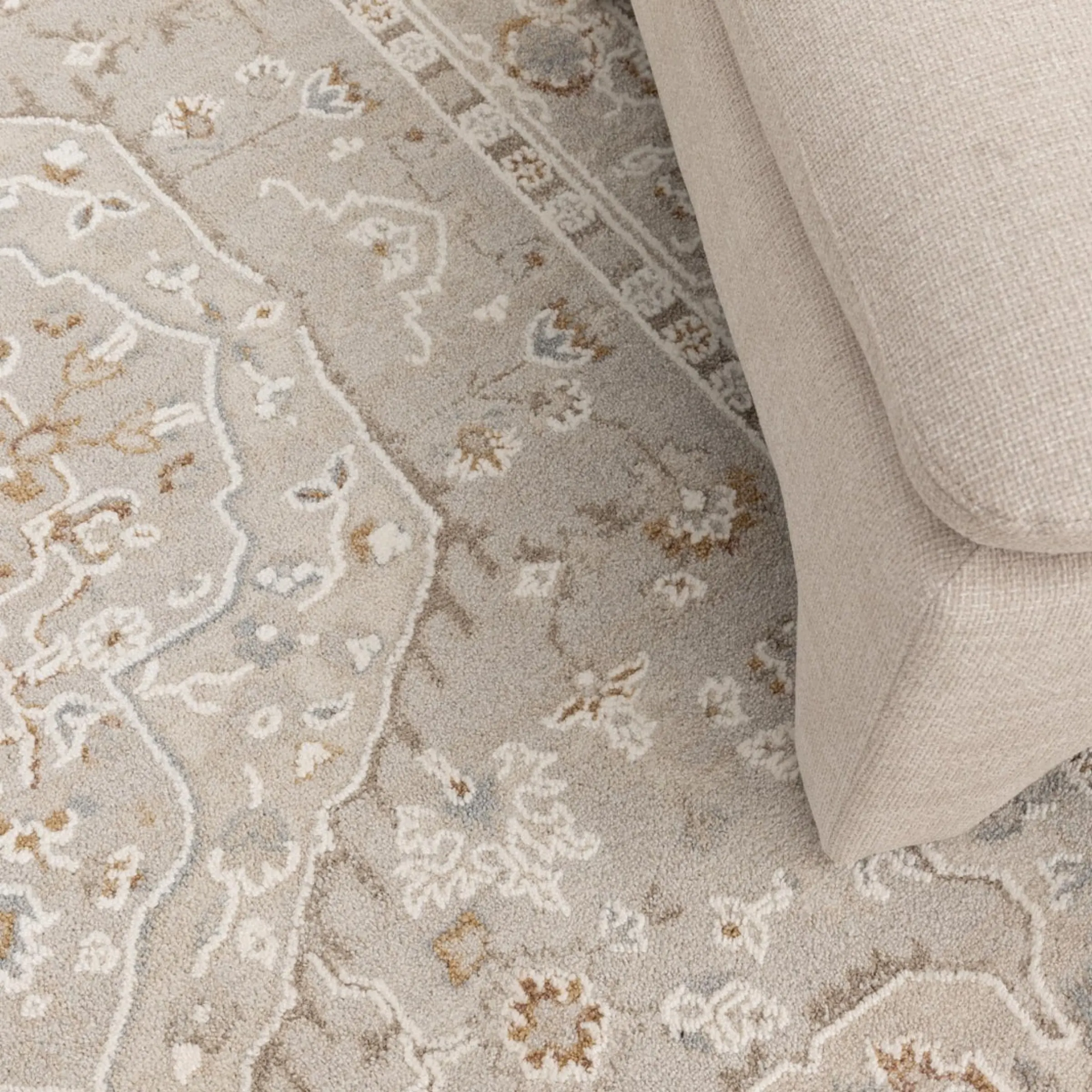 DreamWeaver Trend Medallion Transitional Rug, Beige Multi, 240x330cm