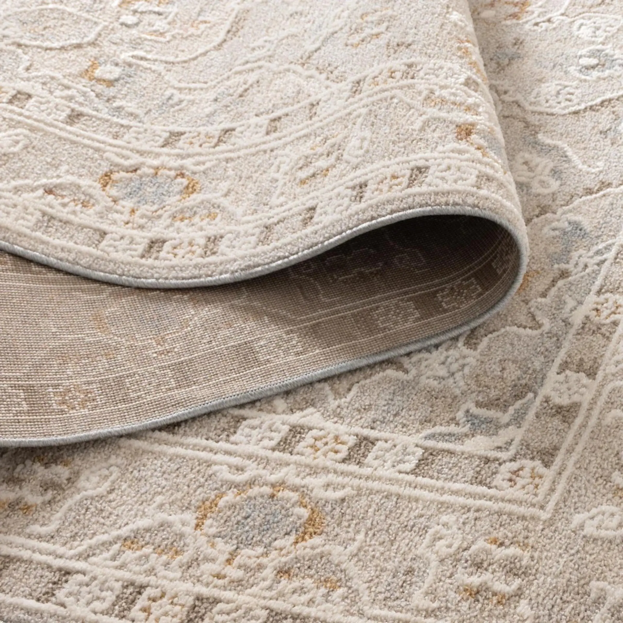 DreamWeaver Trend Medallion Transitional Rug, Beige Multi, 240x330cm