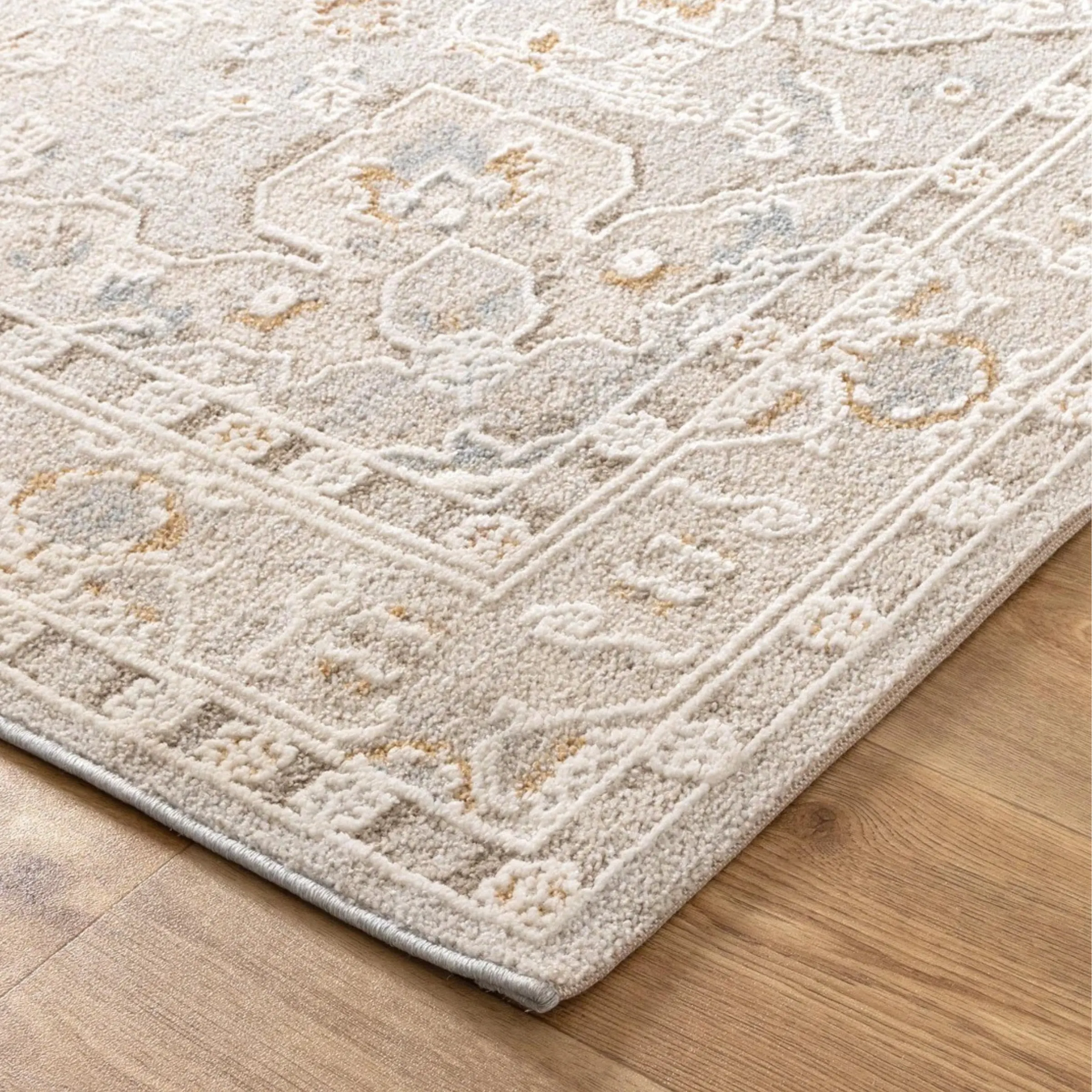 DreamWeaver Trend Medallion Transitional Rug, Beige Multi, 240x330cm