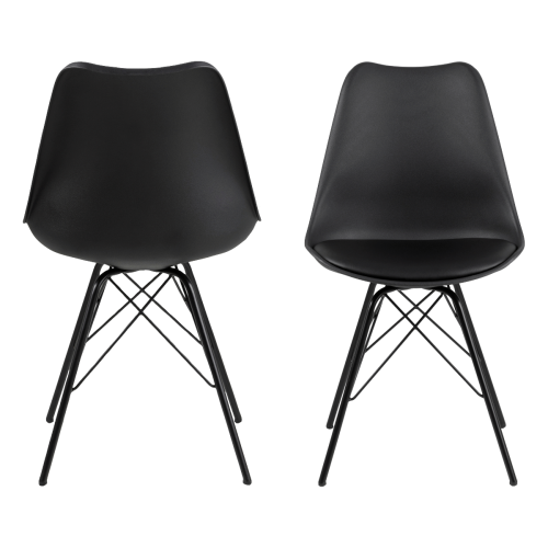Hjem Design Nyx Dining Chair, Black, Set of 2
