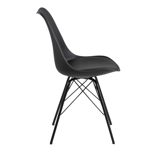Hjem Design Nyx Dining Chair, Black, Set of 2