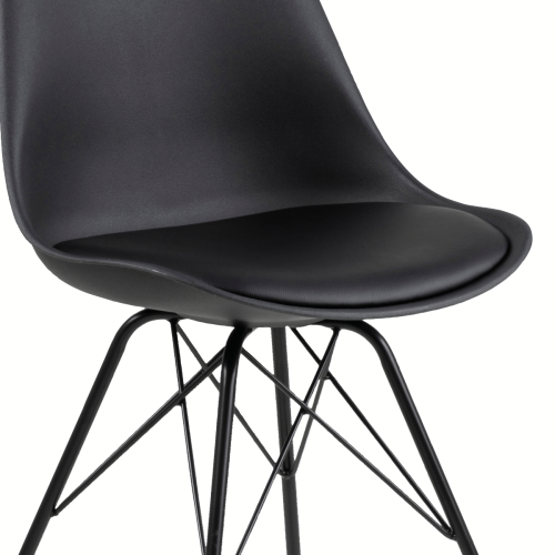 Hjem Design Nyx Dining Chair, Black, Set of 2