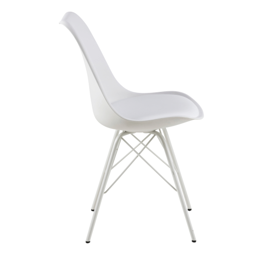 Hjem Design Nyx Dining Chair, White, Set of 2