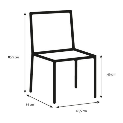 Hjem Design Nyx Dining Chair, White, Set of 2