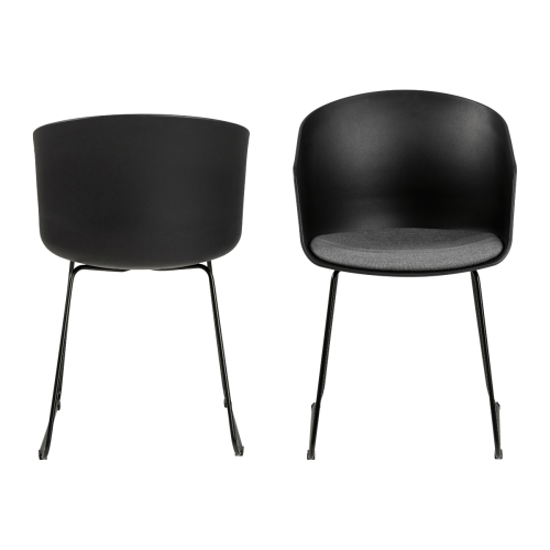 Hjem Design Lunar Dining Chair with Armrest, Set of 2