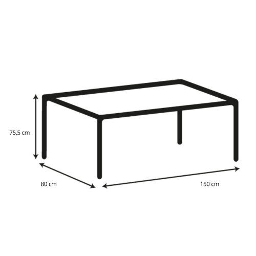 Hjem Design Yuno 4-Seater Dining Table, Oak
