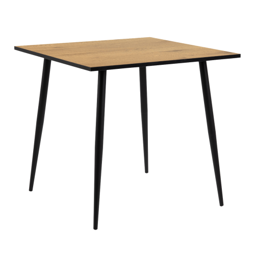 Hjem Design Verna Square Dining Table, Natural & Black