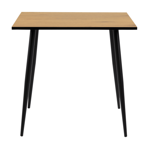 Hjem Design Verna Square Dining Table, Natural & Black