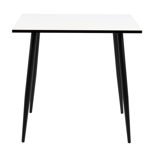 Hjem Design Verna Square Dining Table, Black & White