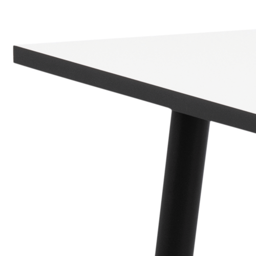 Hjem Design Verna Square Dining Table, Black & White