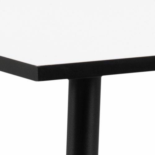 Hjem Design Verna Square Dining Table, Black & White