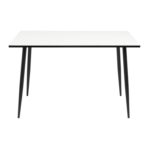 Hjem Design Verna Rectangular Dining Table, Black & White