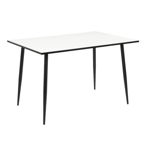 Hjem Design Verna Rectangular Dining Table, Black & White