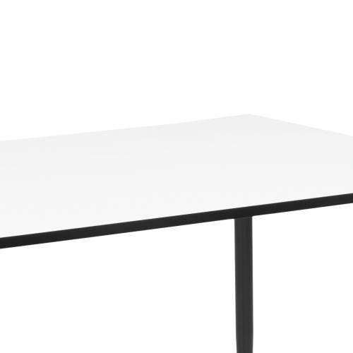 Hjem Design Verna Rectangular Dining Table, Black & White