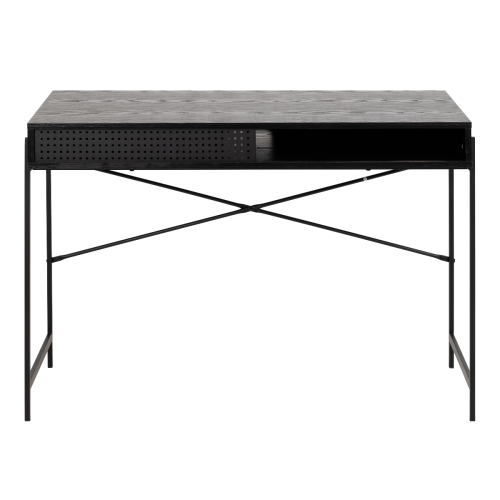 Hjem Design August Rectangular Office Desk, Black