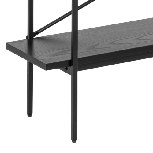 Hjem Design August Shelving Unit, Black, 172x27x188cm