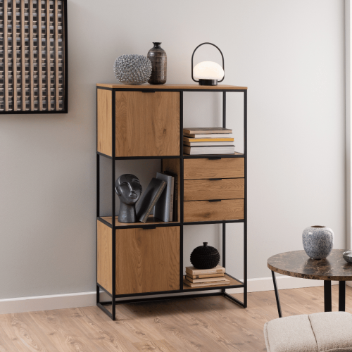 Hjem Design Swansea Bookcase, Low