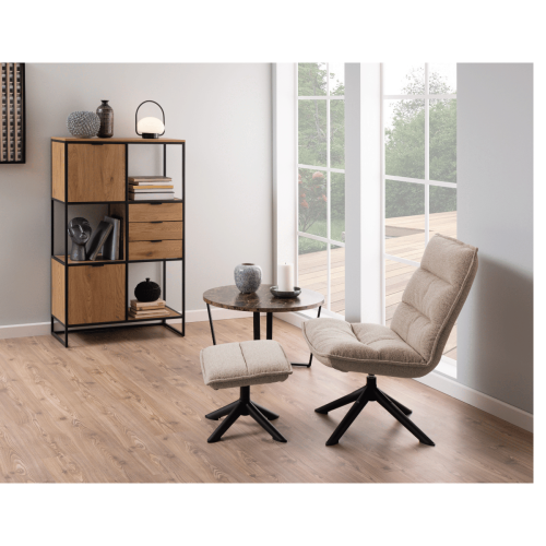 Hjem Design Swansea Bookshelf, Low